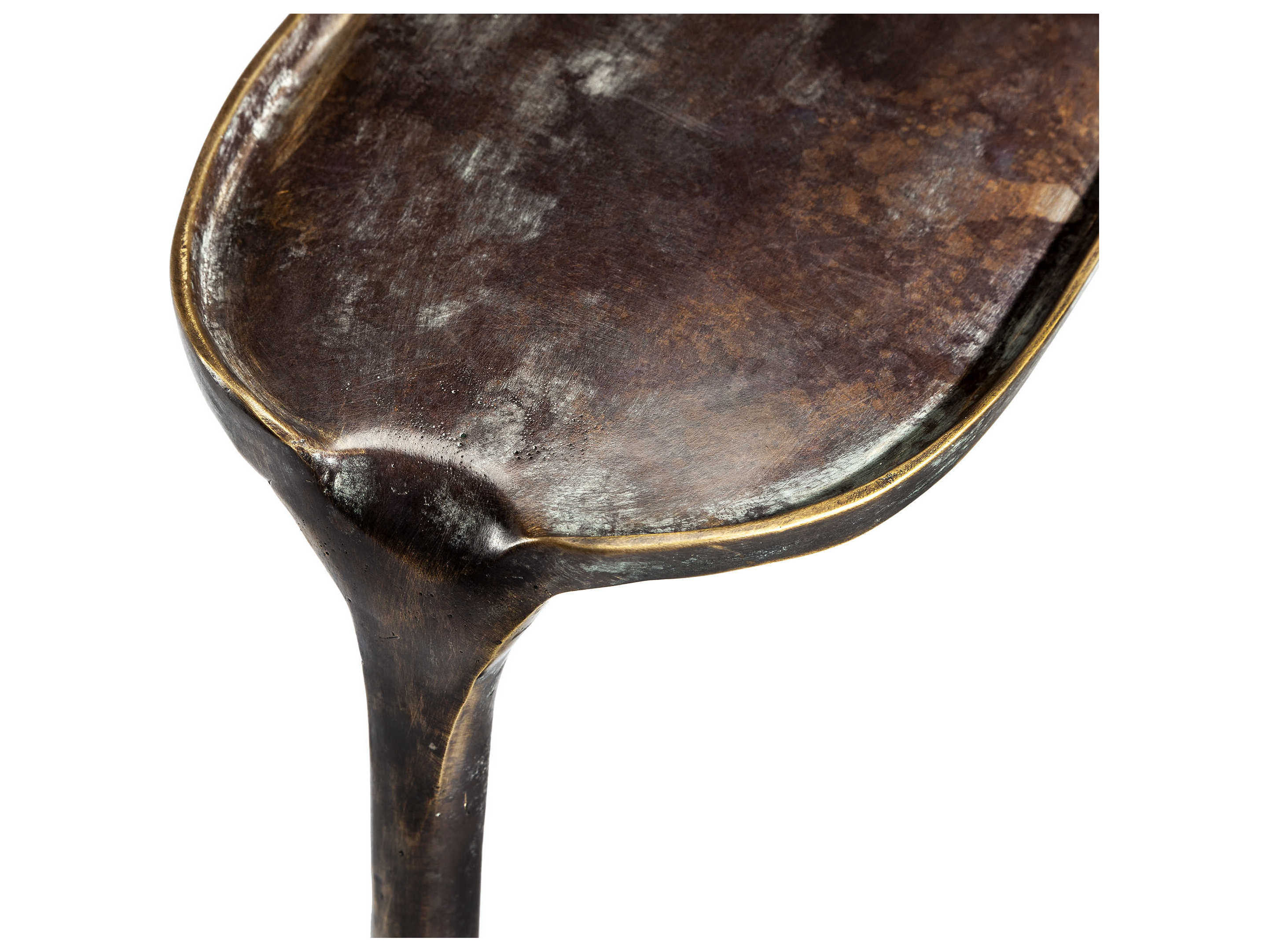 Interlude Home Duval Oval Metal Verdigris End Table