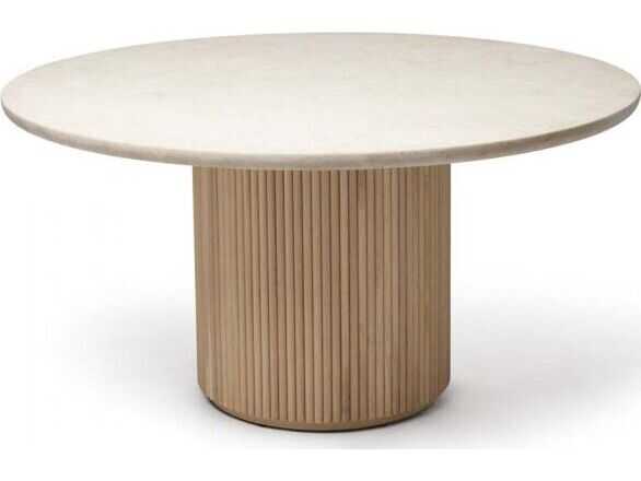 Interlude Home Laurel Round Marble Dining Table