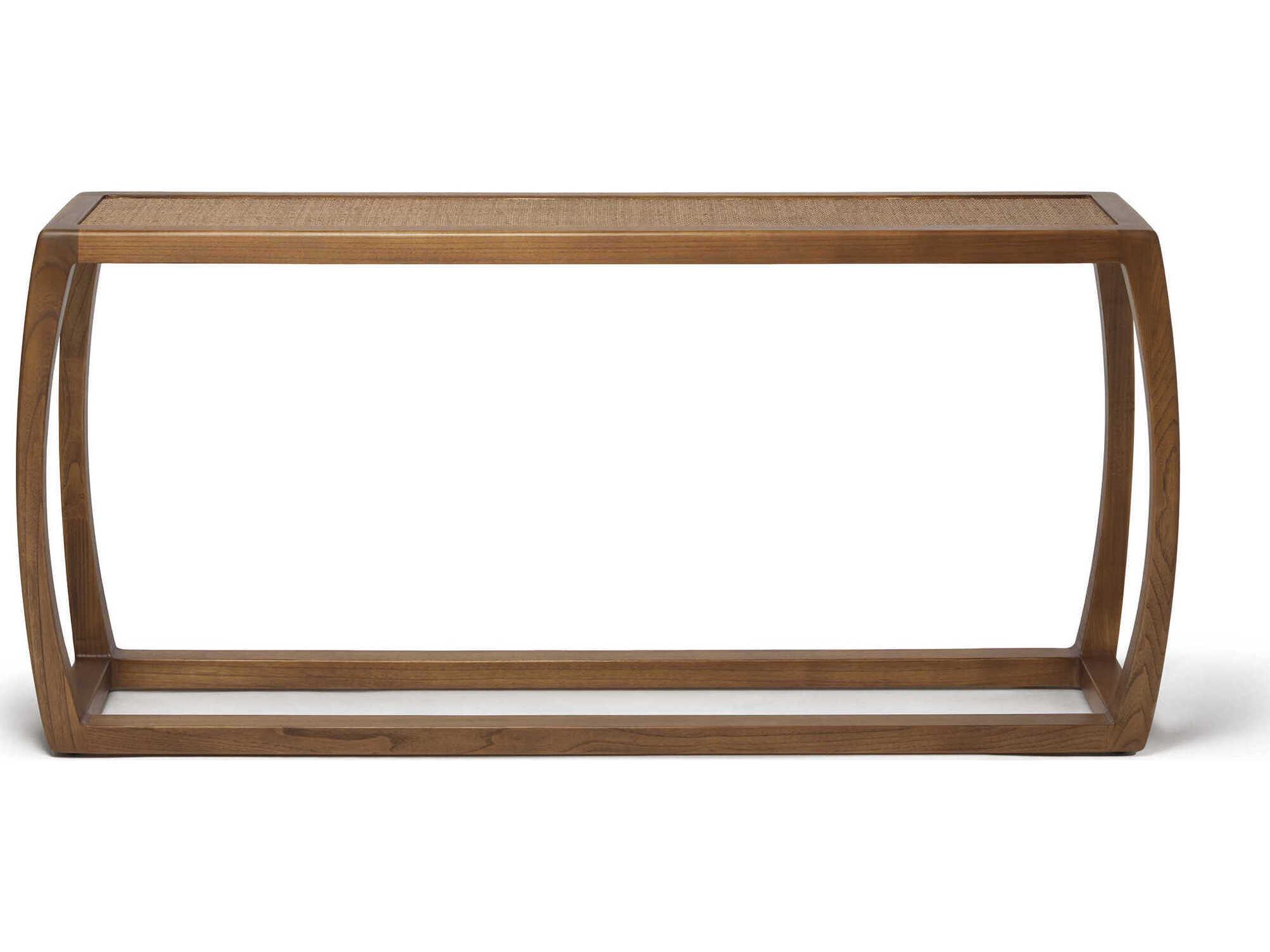 Interlude Home Wandsworth Rectangular Wood Pecan Console Table