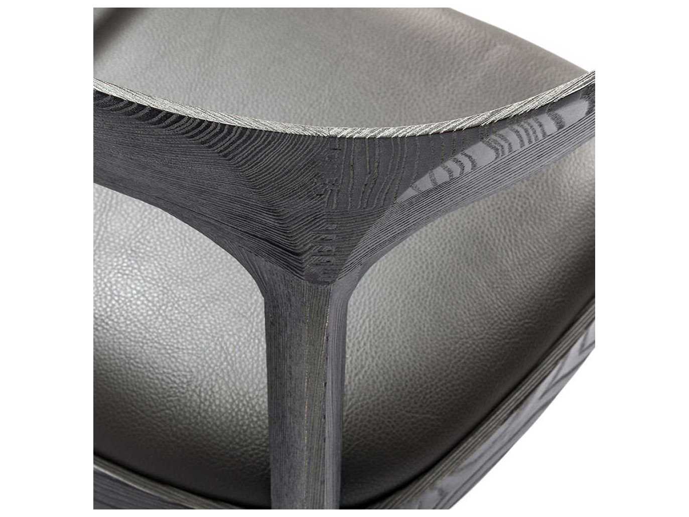 Interlude Home Gray Faux Leather Arm Dining Chair