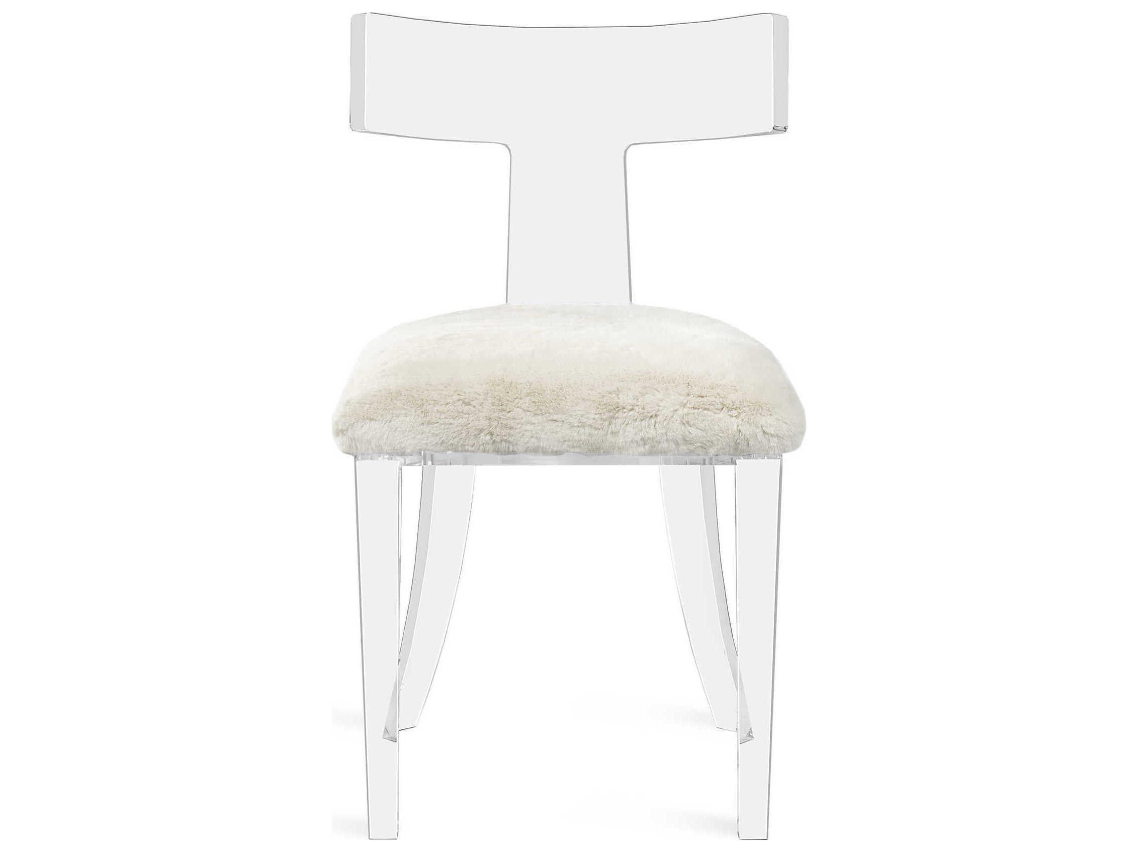 Interlude Home Tristan Fur Clear Side Dining Chair