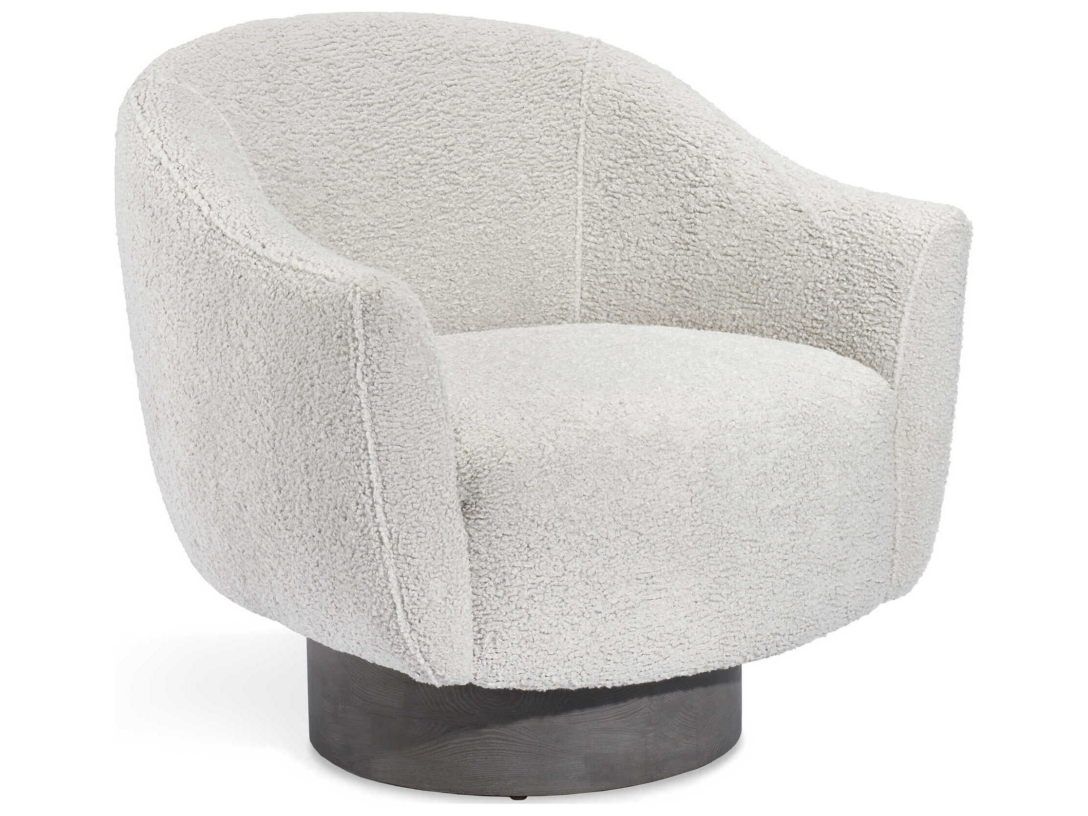 Interlude Home Simone Swivel Gray Fabric Accent Chair