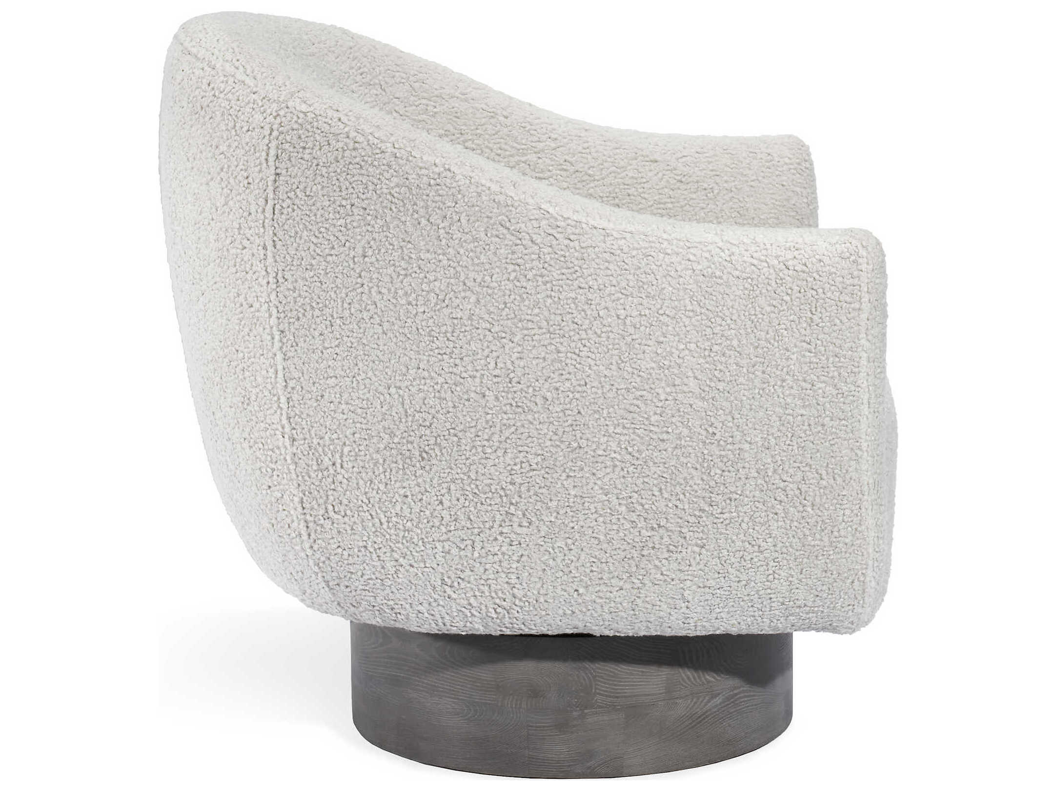 Interlude Home Simone Swivel Gray Fabric Accent Chair