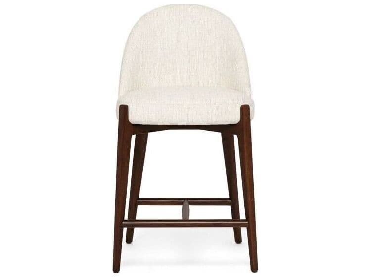 Interlude Home Oakley Toffee Desert Dune Upholstered Ash Wood Counter Stool