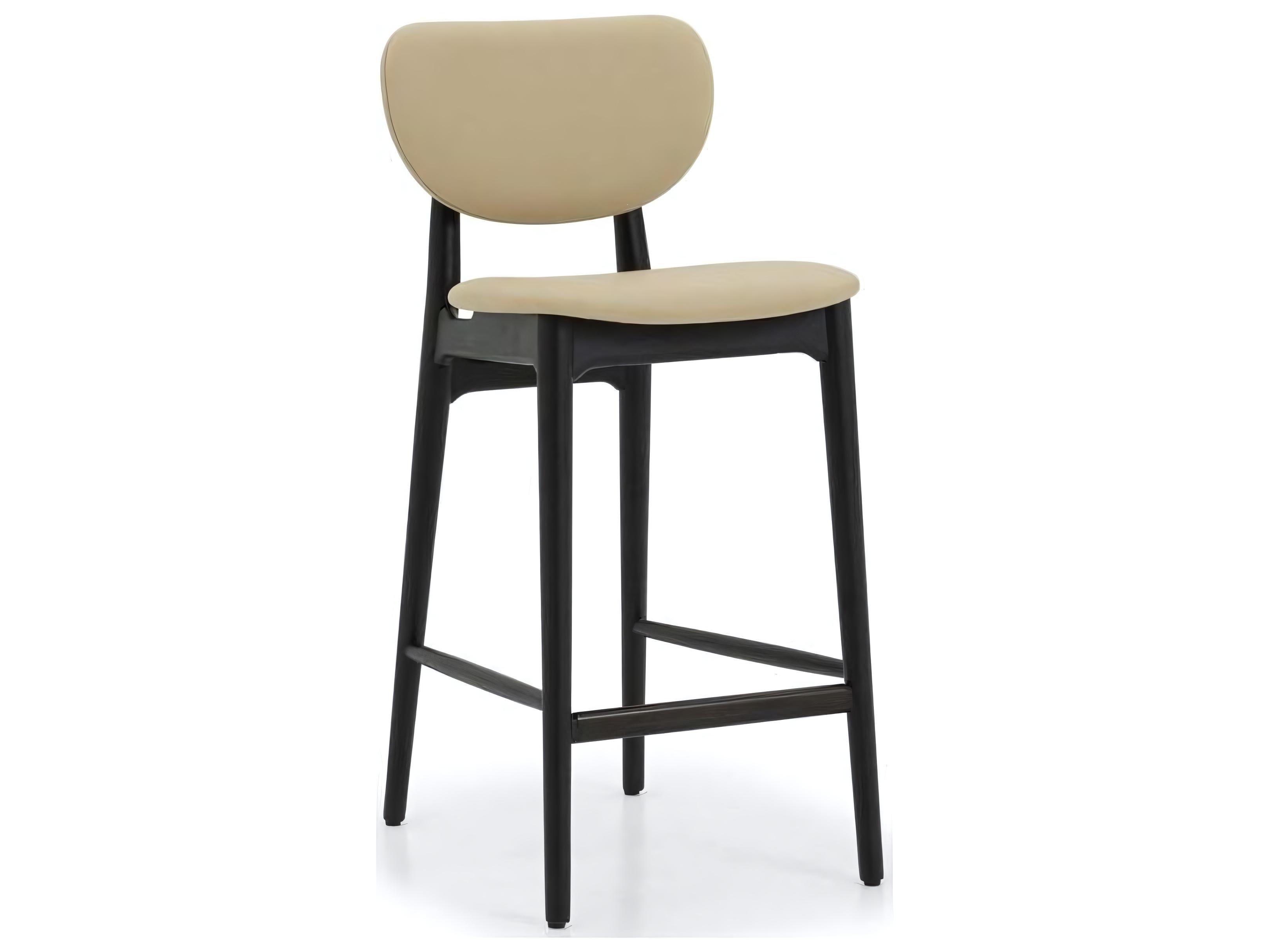 Interlude Home Stella Counter Stool in Matte Black