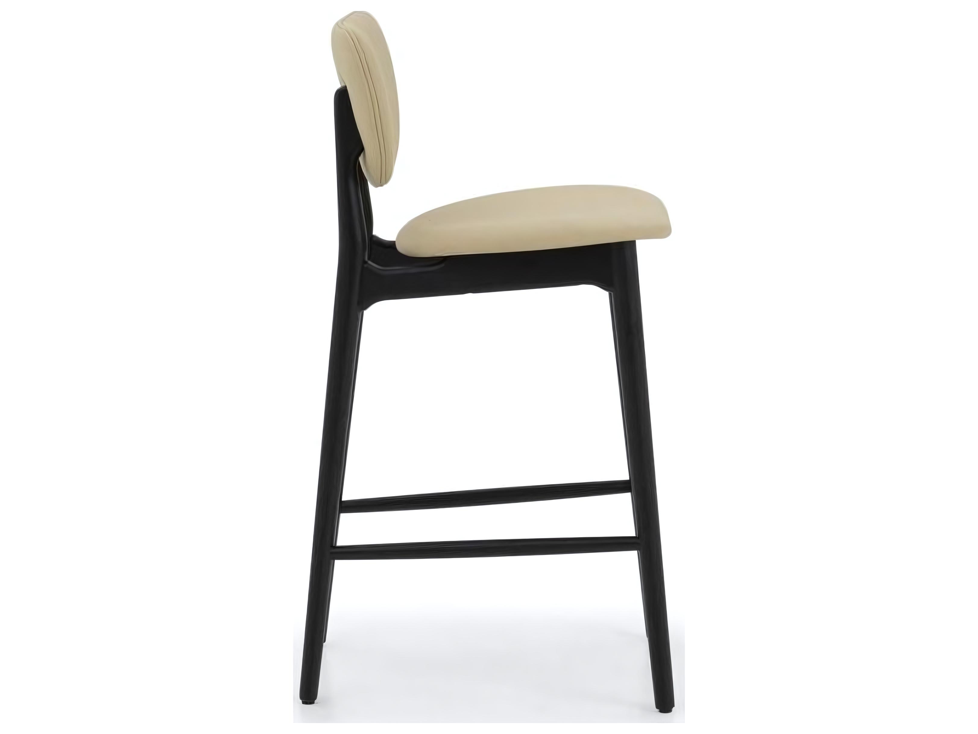 Interlude Home Stella Counter Stool in Matte Black