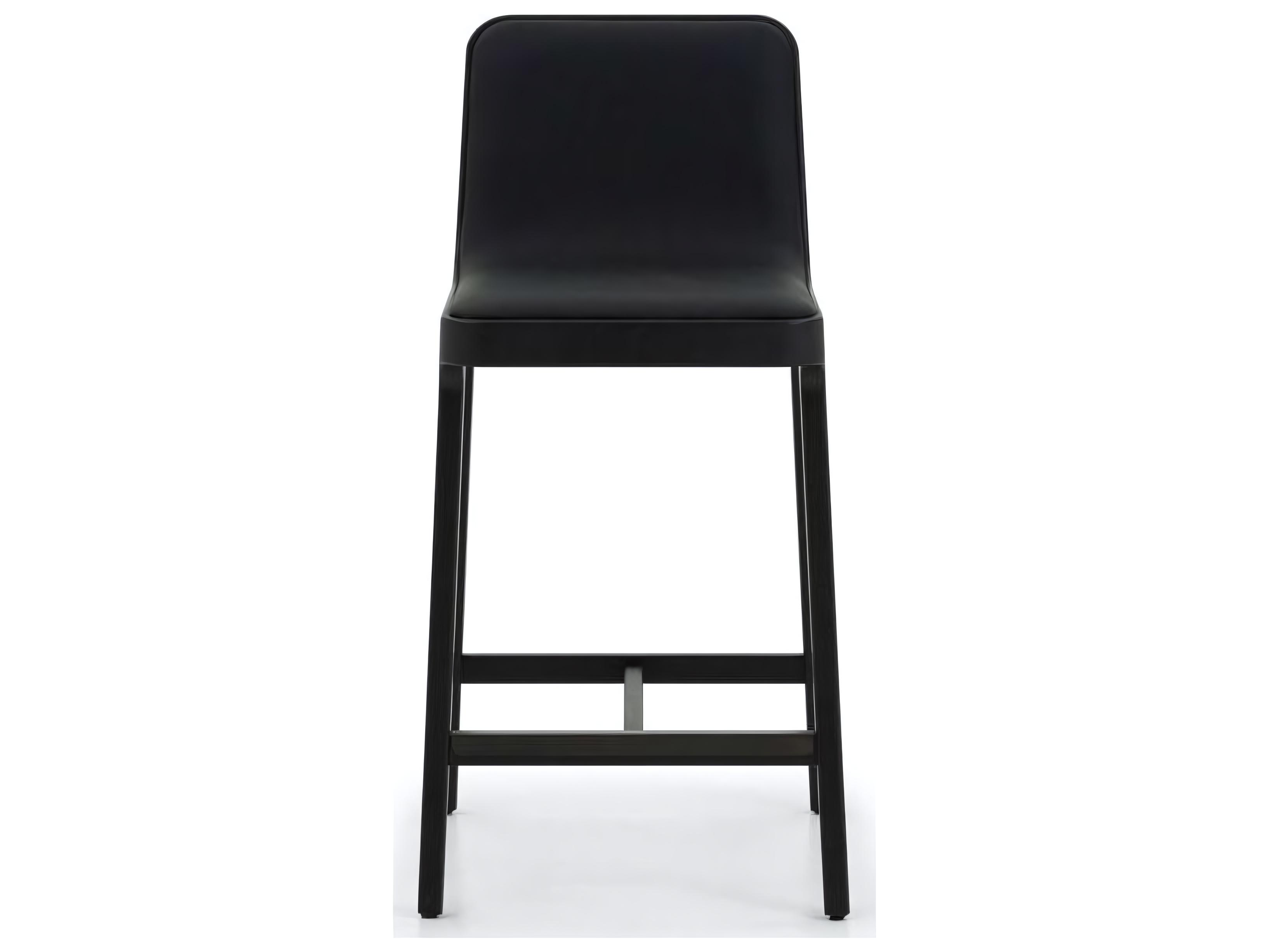 Interlude Home Florent Counter Stool in Matte Black