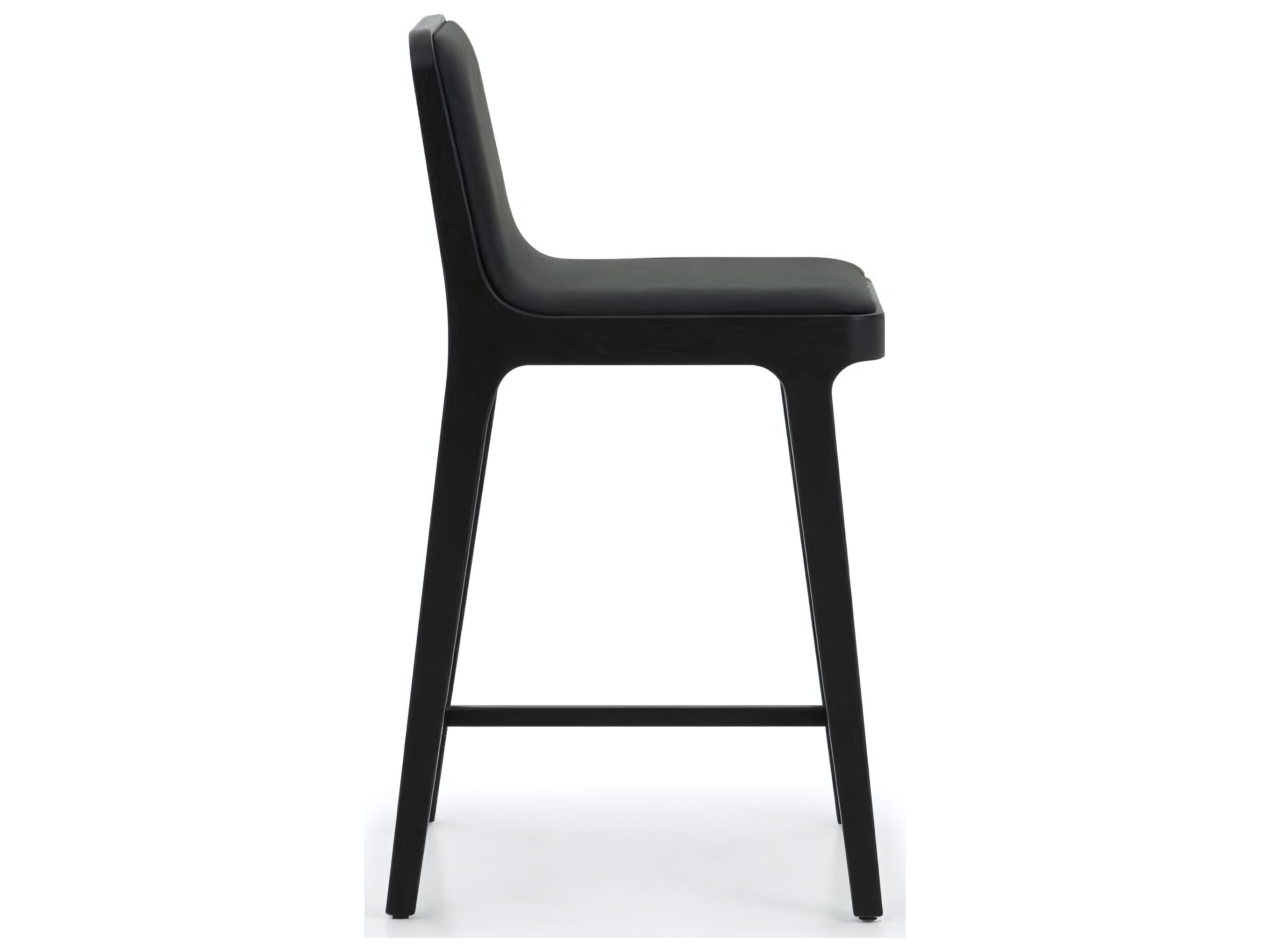 Interlude Home Florent Counter Stool in Matte Black