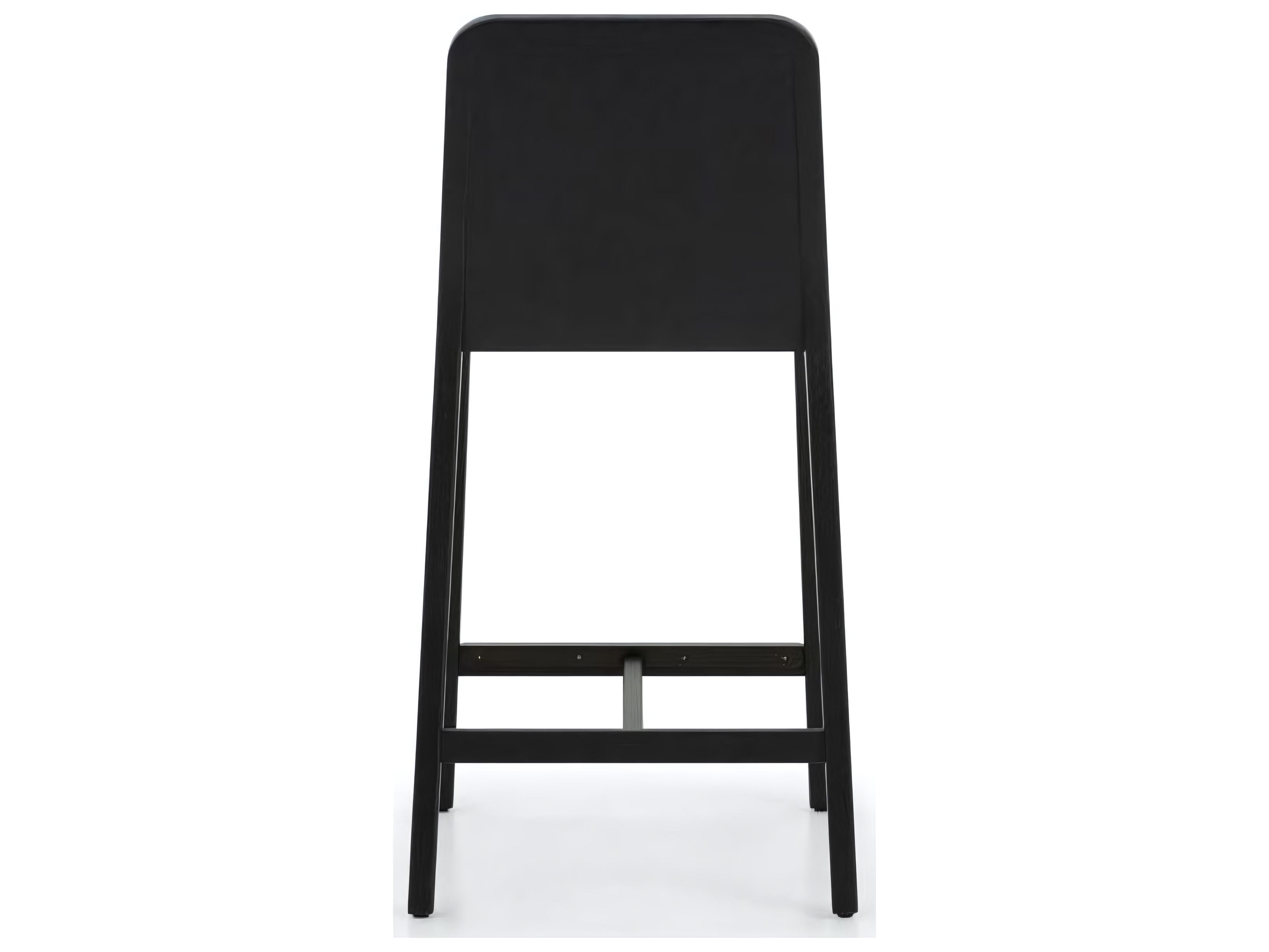 Interlude Home Florent Counter Stool in Matte Black