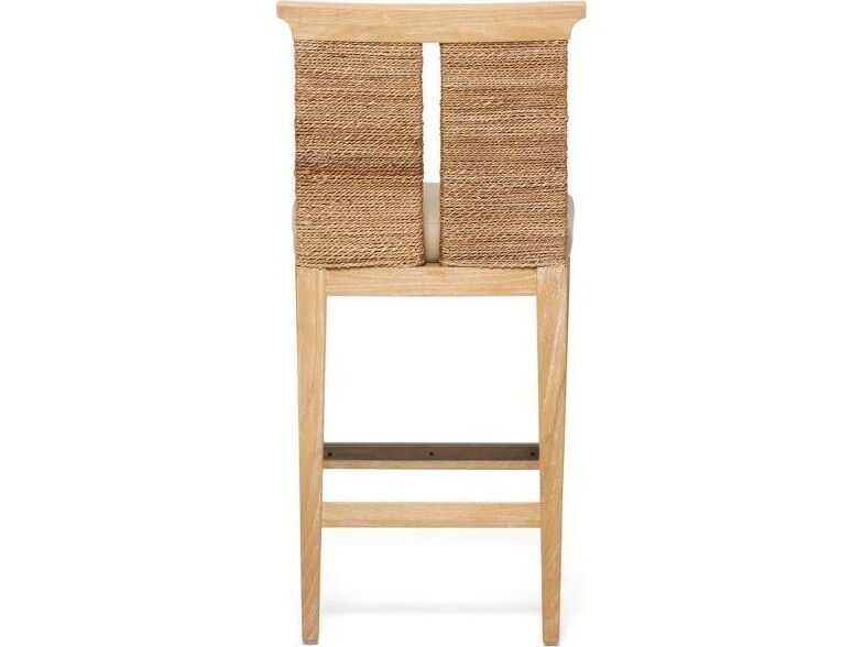 Interlude Home Reed Faux Leather Sungkai Wood Counter Stool