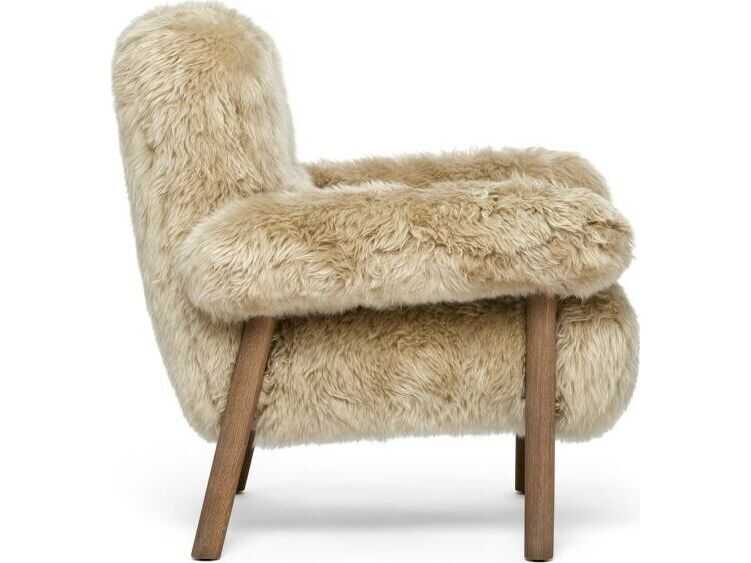 Interlude Home Nolan Tan Fur Accent Chair