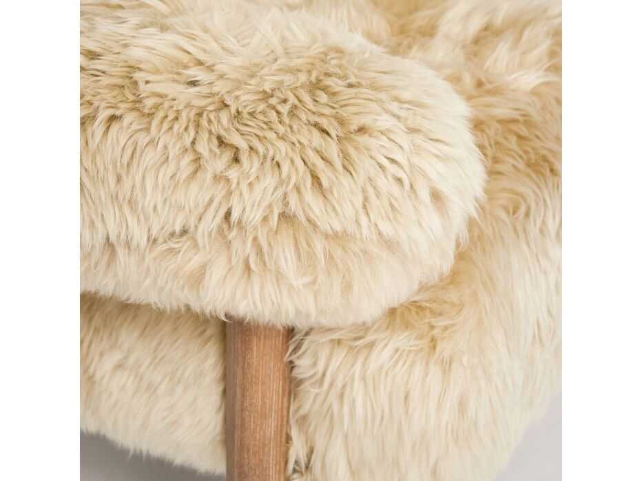 Interlude Home Nolan Tan Fur Accent Chair