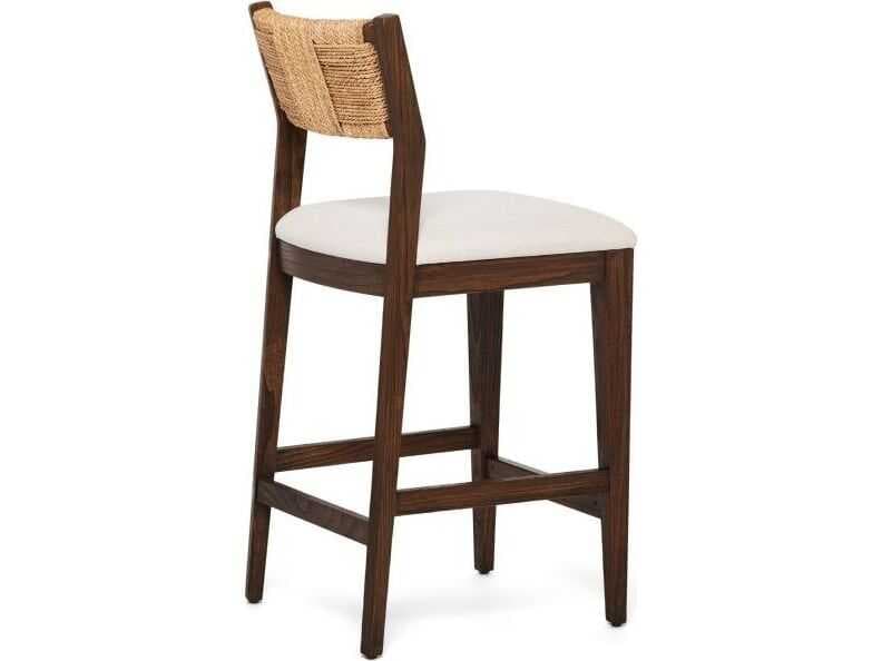 Interlude Home Colony Upholstered Sungkai Wood Counter Stool