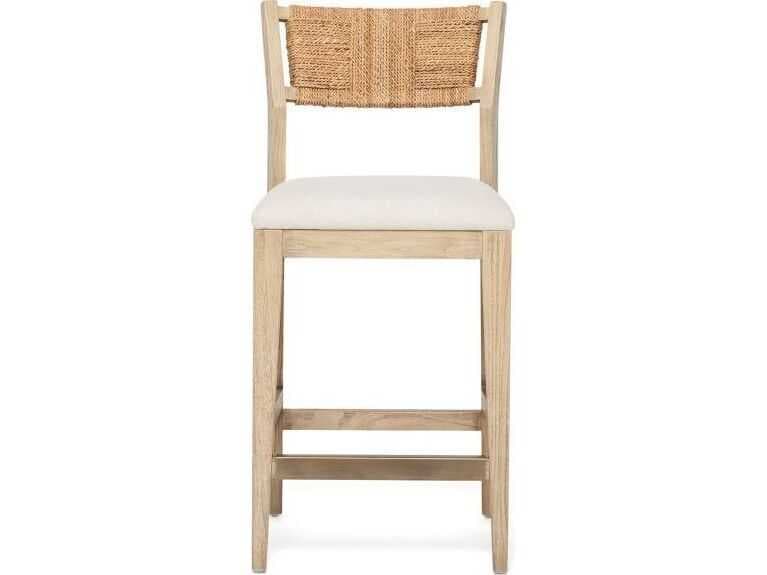 Interlude Home Colony Upholstered Sungkai Wood Counter Stool