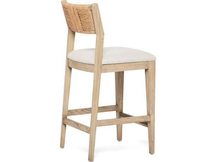 Interlude Home Colony Upholstered Sungkai Wood Counter Stool