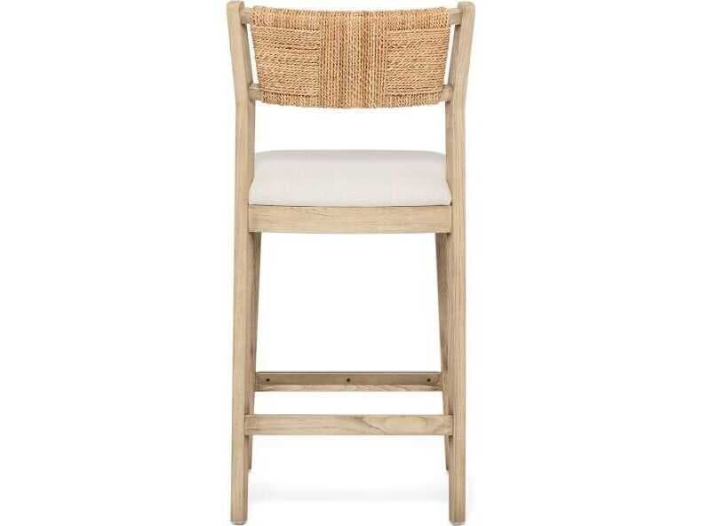 Interlude Home Colony Upholstered Sungkai Wood Counter Stool