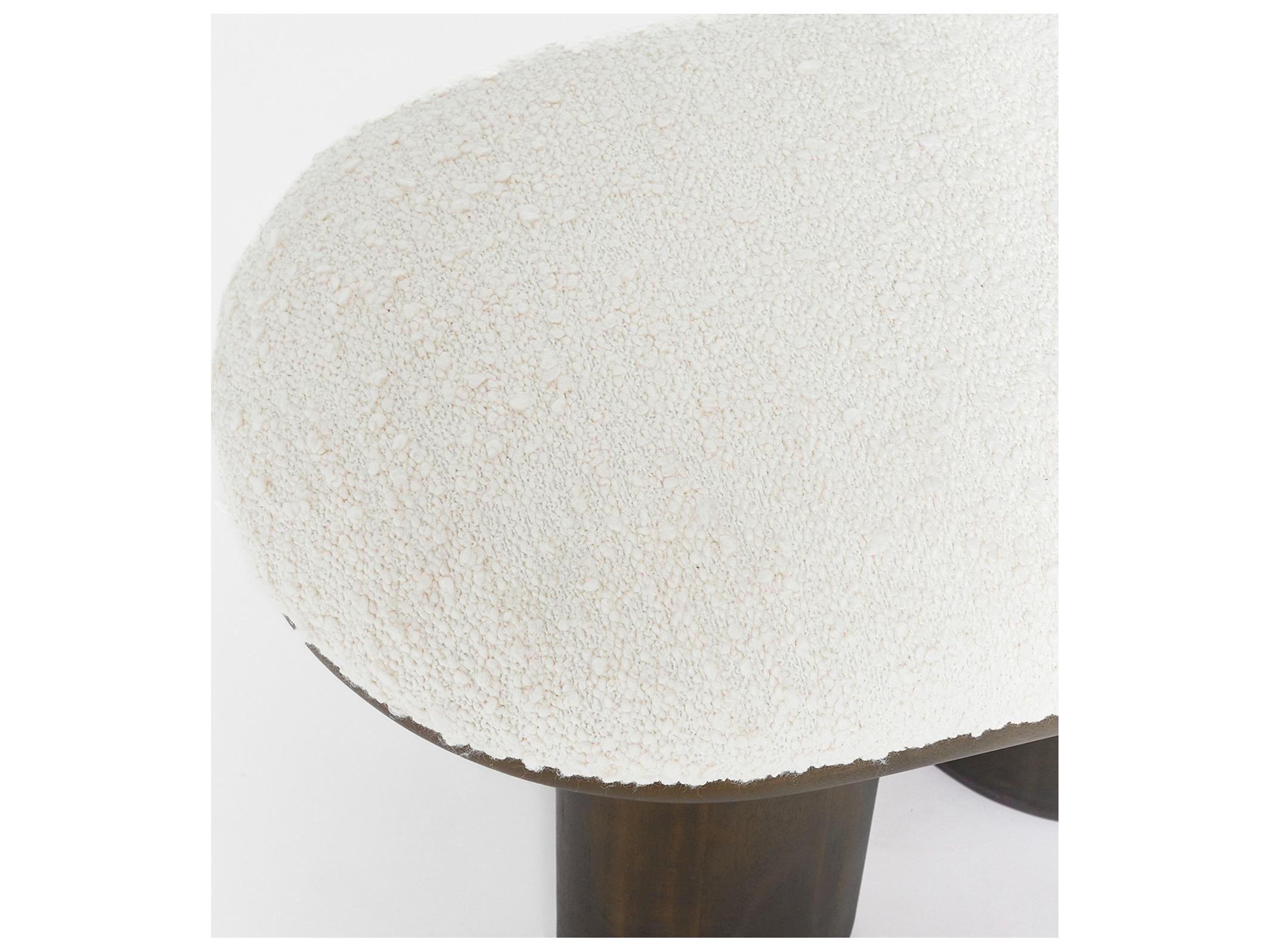 Interlude Home Reese Classic Walnut Whisper Brown Upholstered Accent Bench