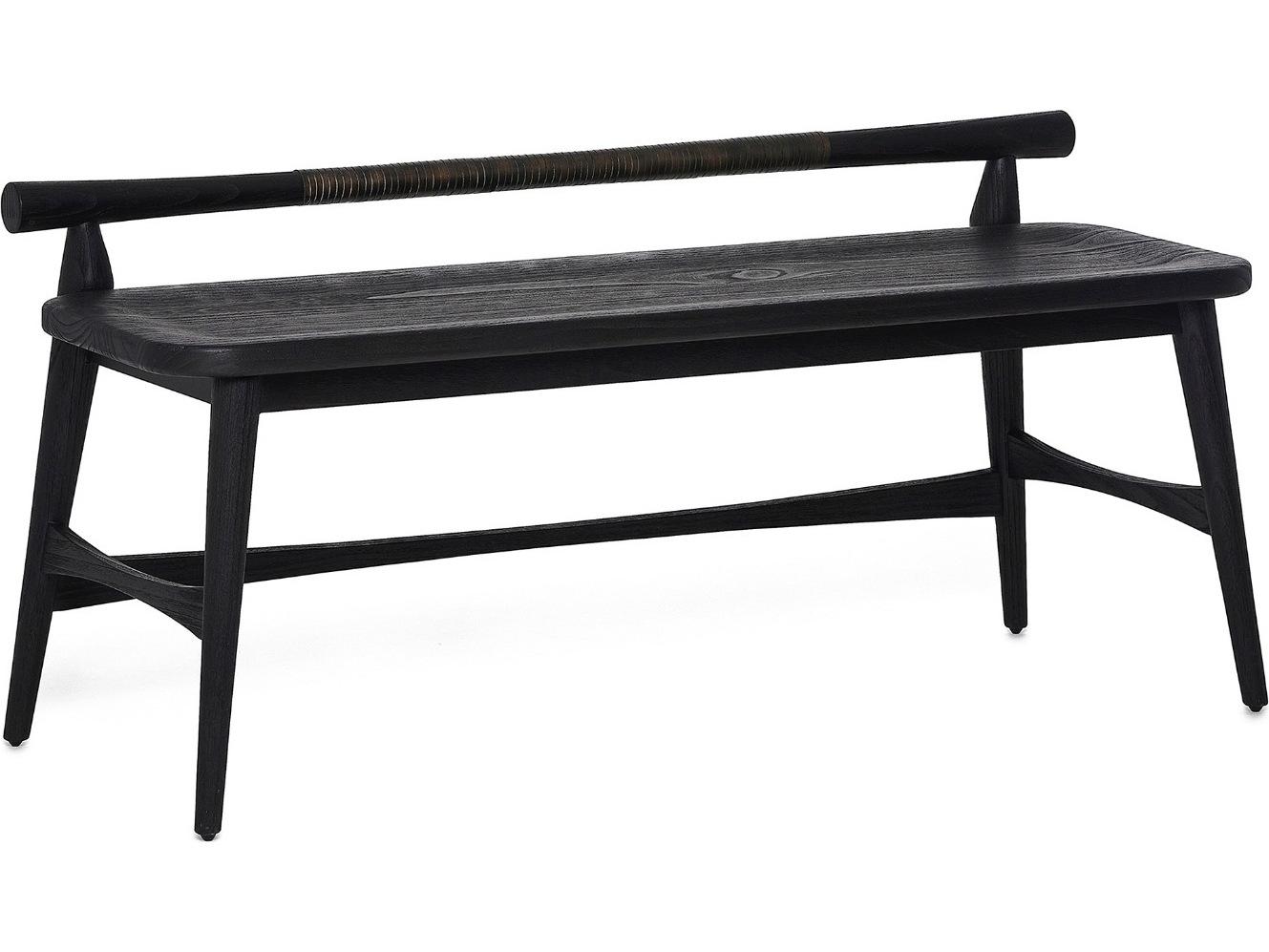 Interlude Home Madeira Matte Black Accent Bench