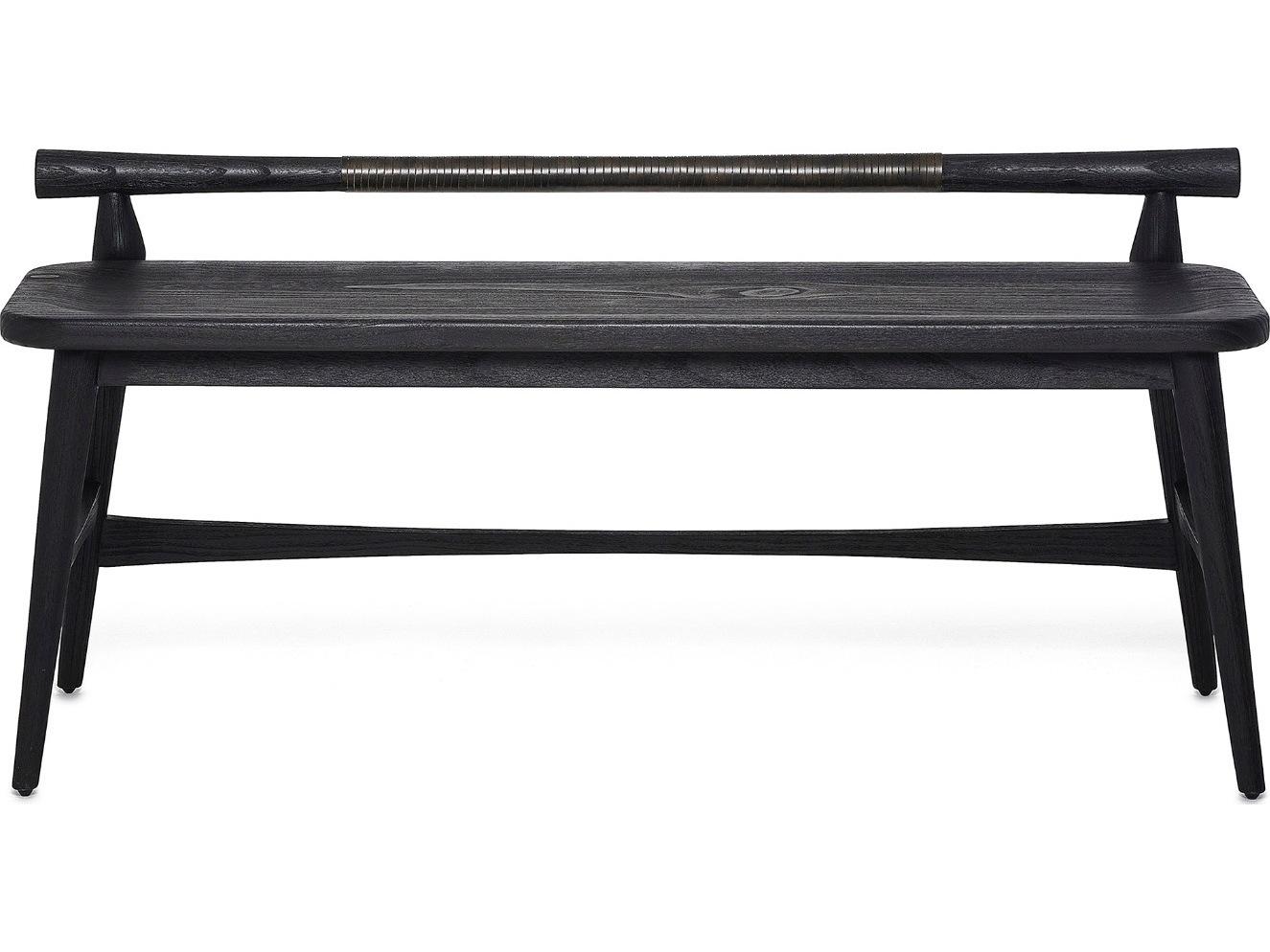 Interlude Home Madeira Matte Black Accent Bench