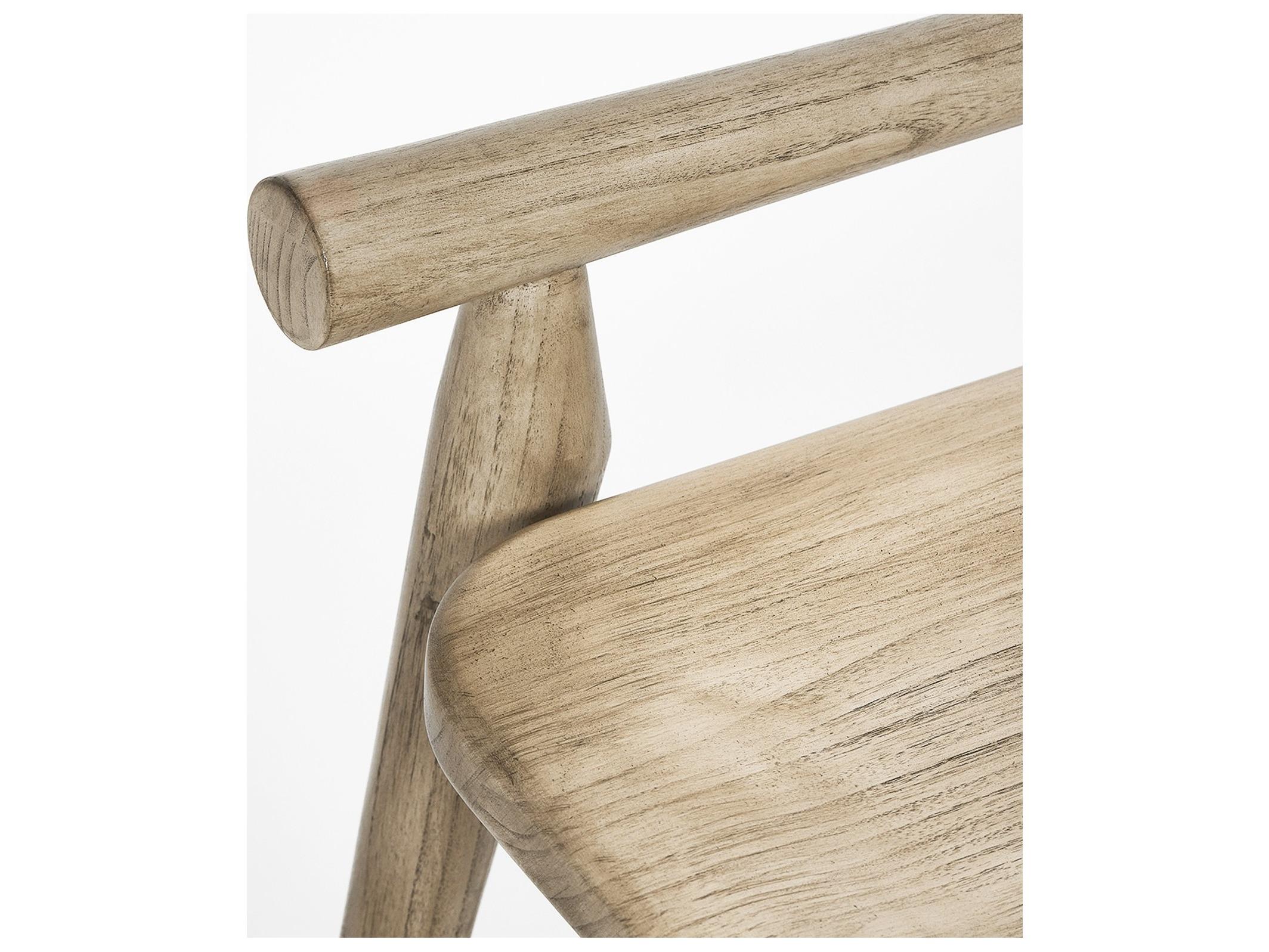 Interlude Home Madeira Washed Taupe Beige Accent Bench