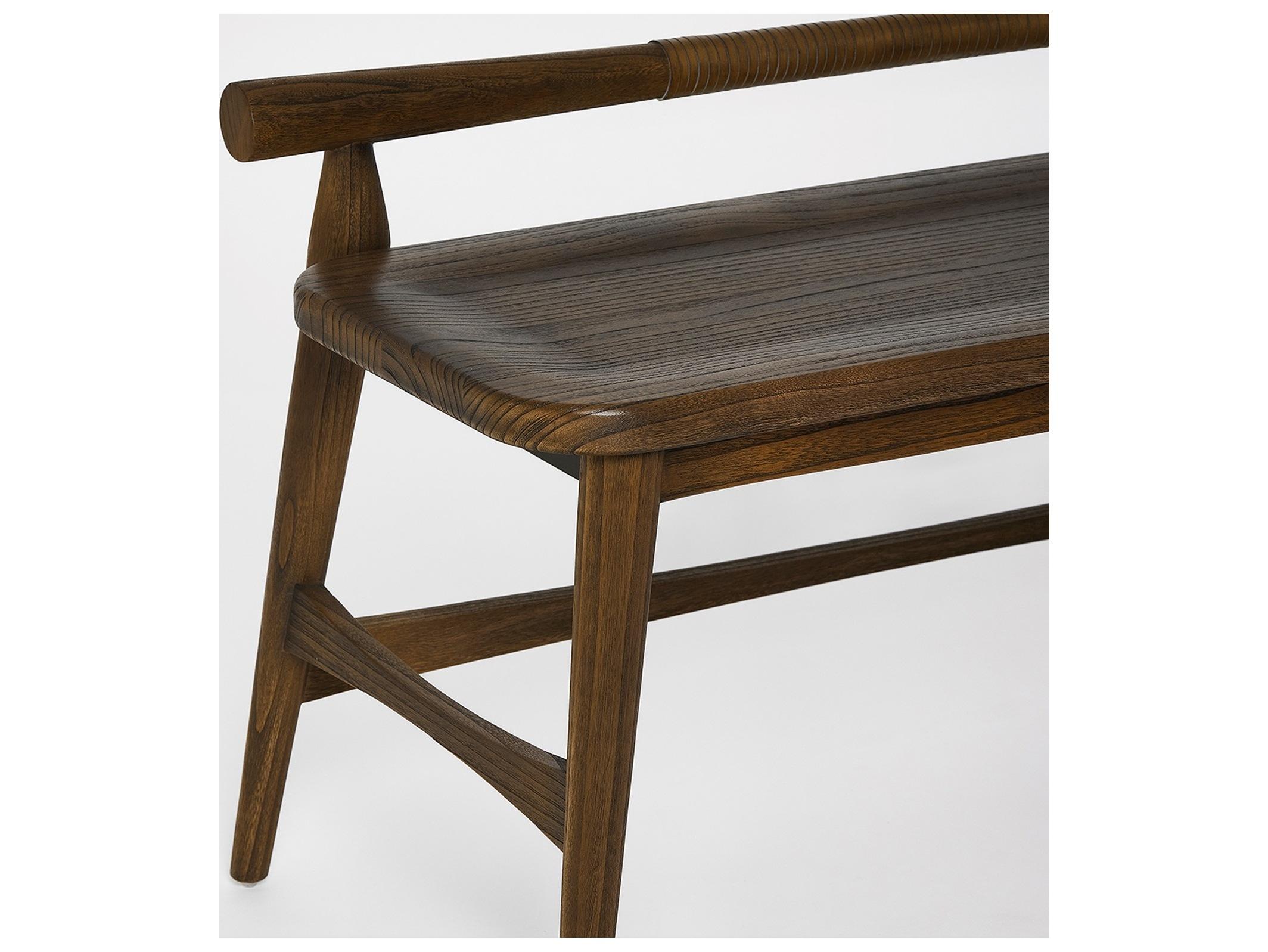 Interlude Home Madeira Toffee Brown Accent Bench