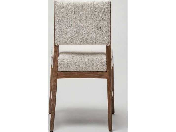 Interlude Home Ludlow Solid Wood Brown Upholstered Armless Dining Chair