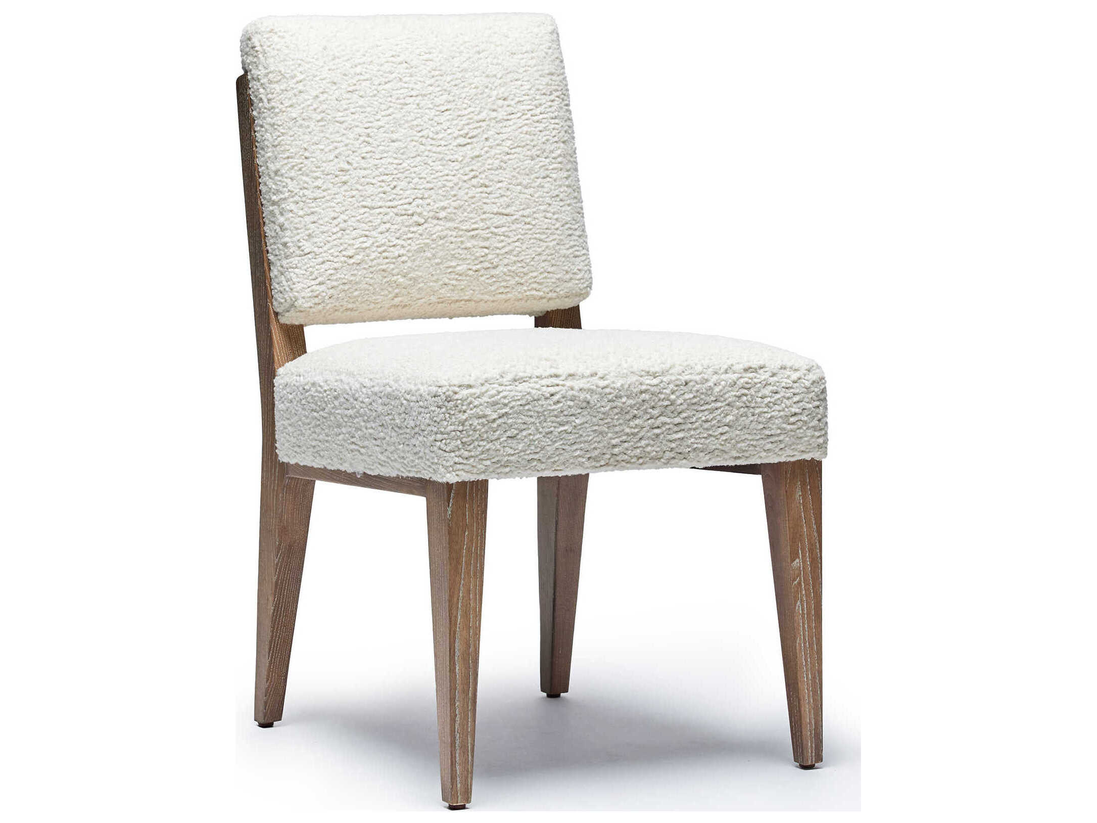 Interlude Home Marion Ash Wood White Upholstered Armless Dining Chair