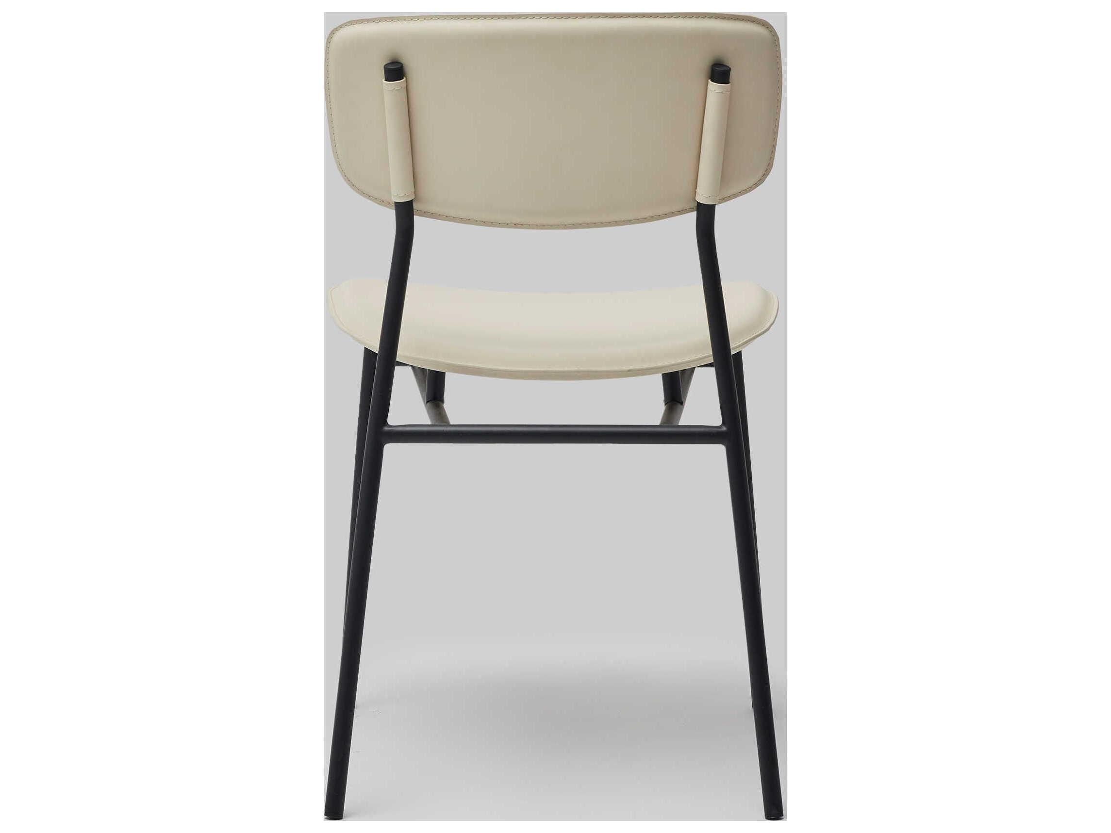 Interlude Home Albert Beige Leather Arm Dining Chair