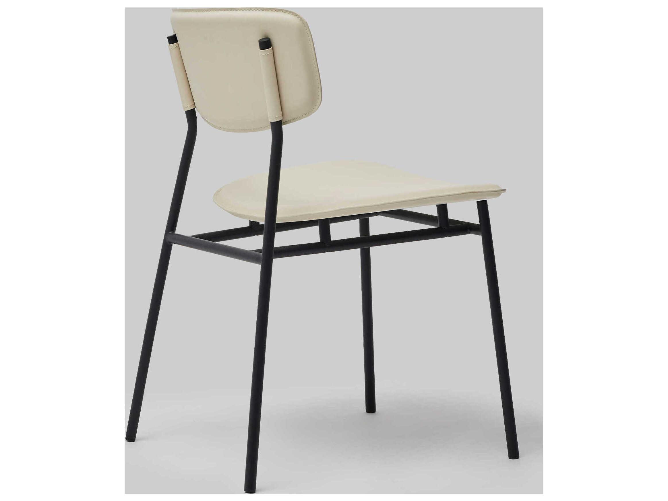 Interlude Home Albert Beige Leather Arm Dining Chair