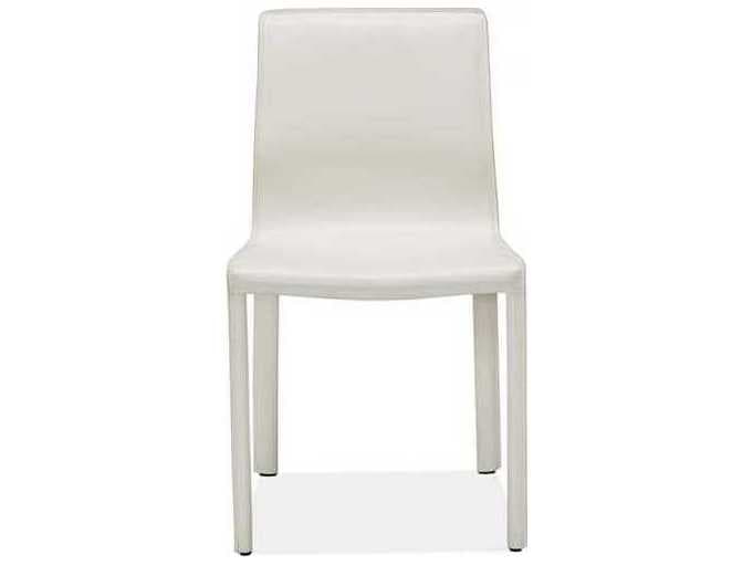 Interlude Home Jada White Leather Side Dining Chair