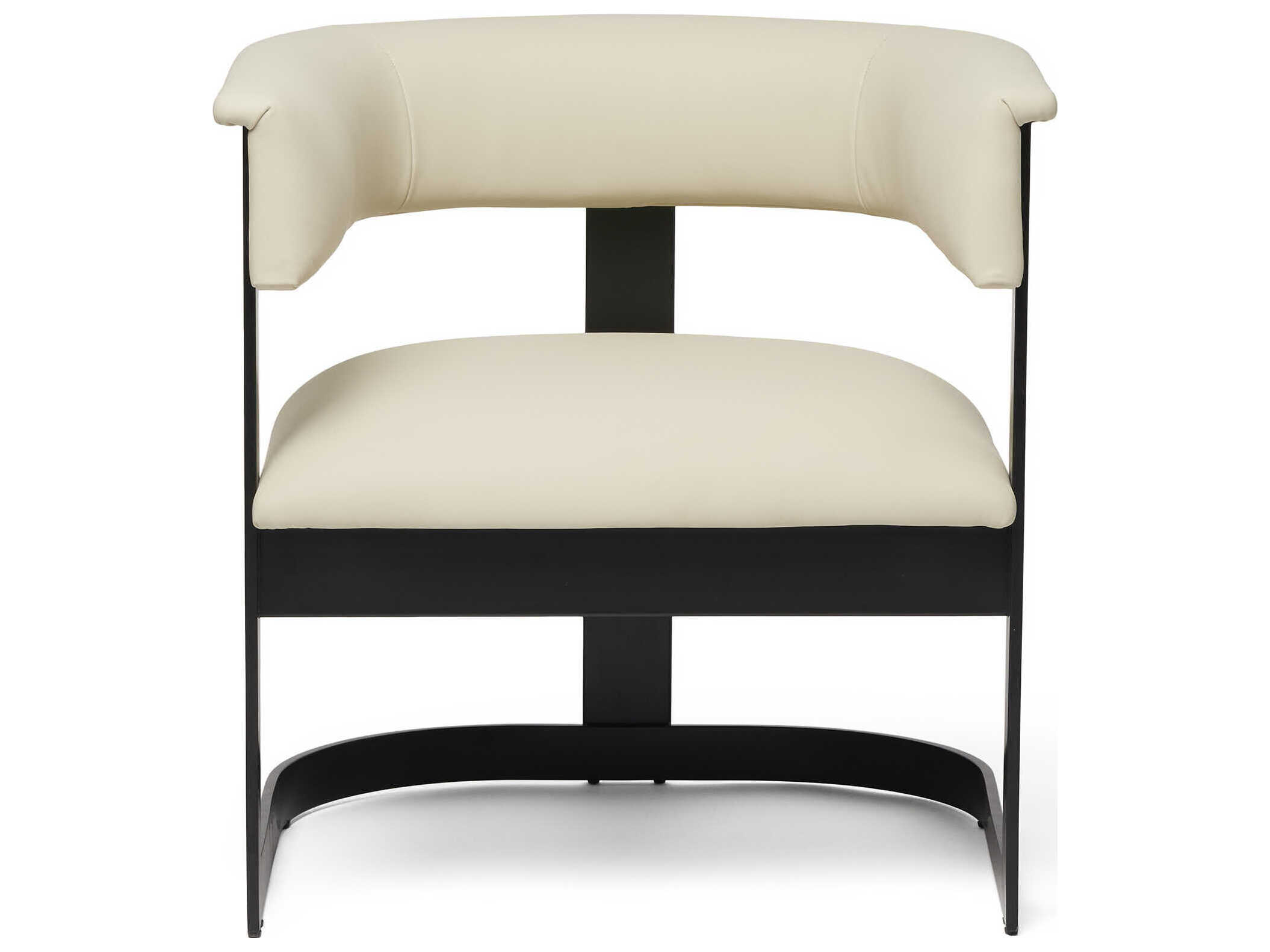 Interlude Home Darcy Black Leather Accent Chair