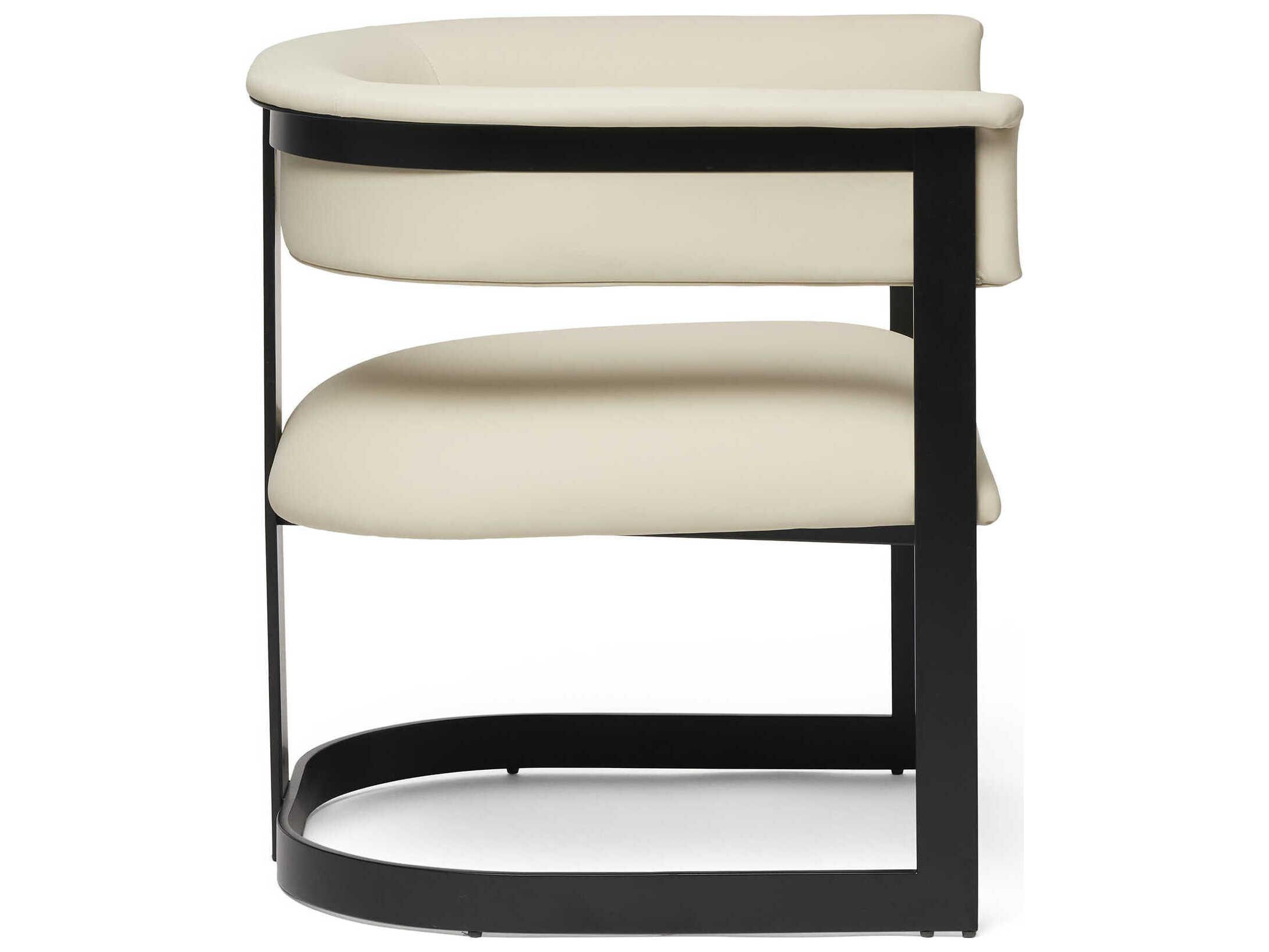 Interlude Home Darcy Black Leather Accent Chair