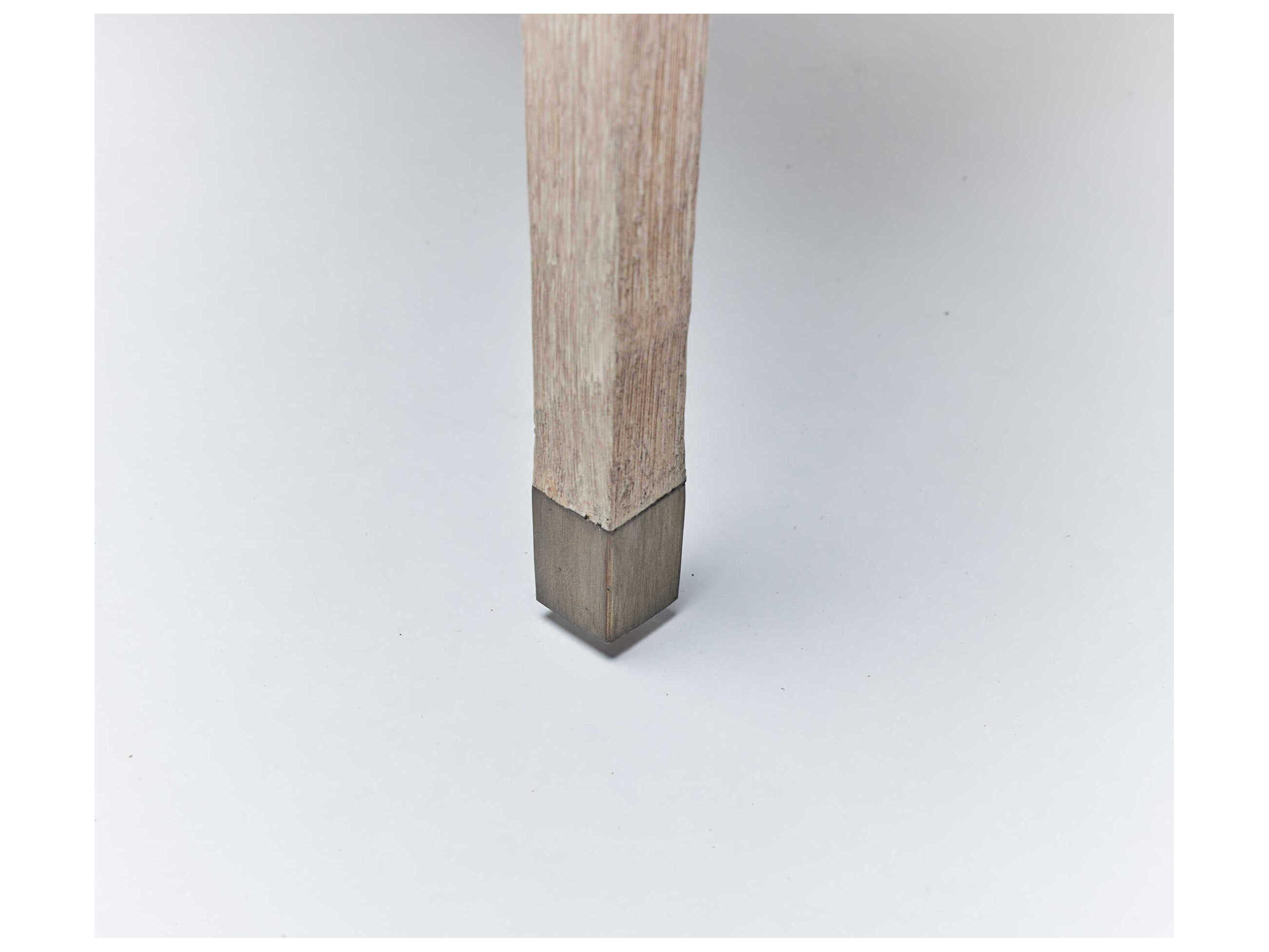 Interlude Home Largo Mahogany Wood White Upholstered Armless Dining Chair