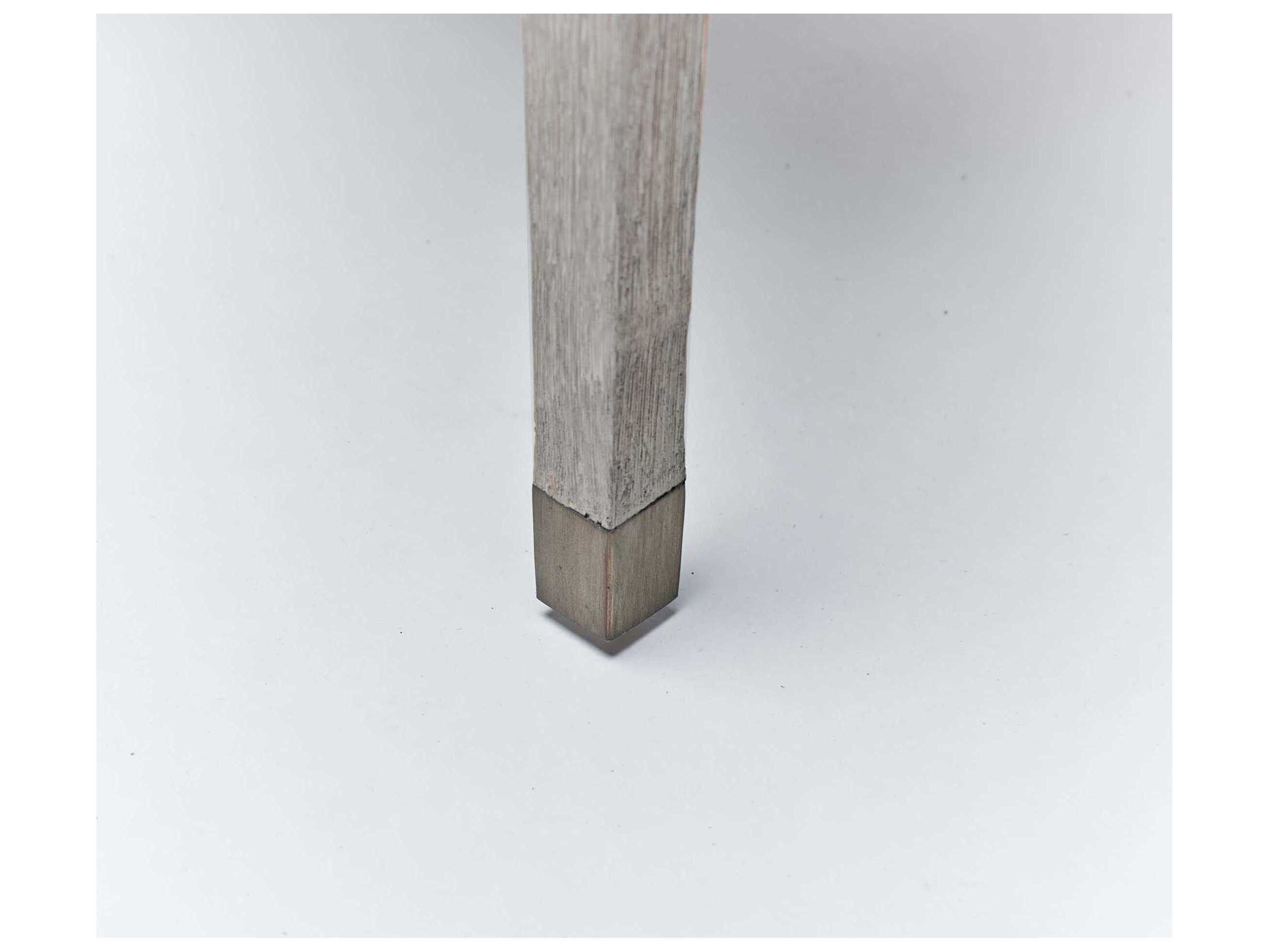 Interlude Home Largo Mahogany Wood Gray Upholstered Armless Dining Chair