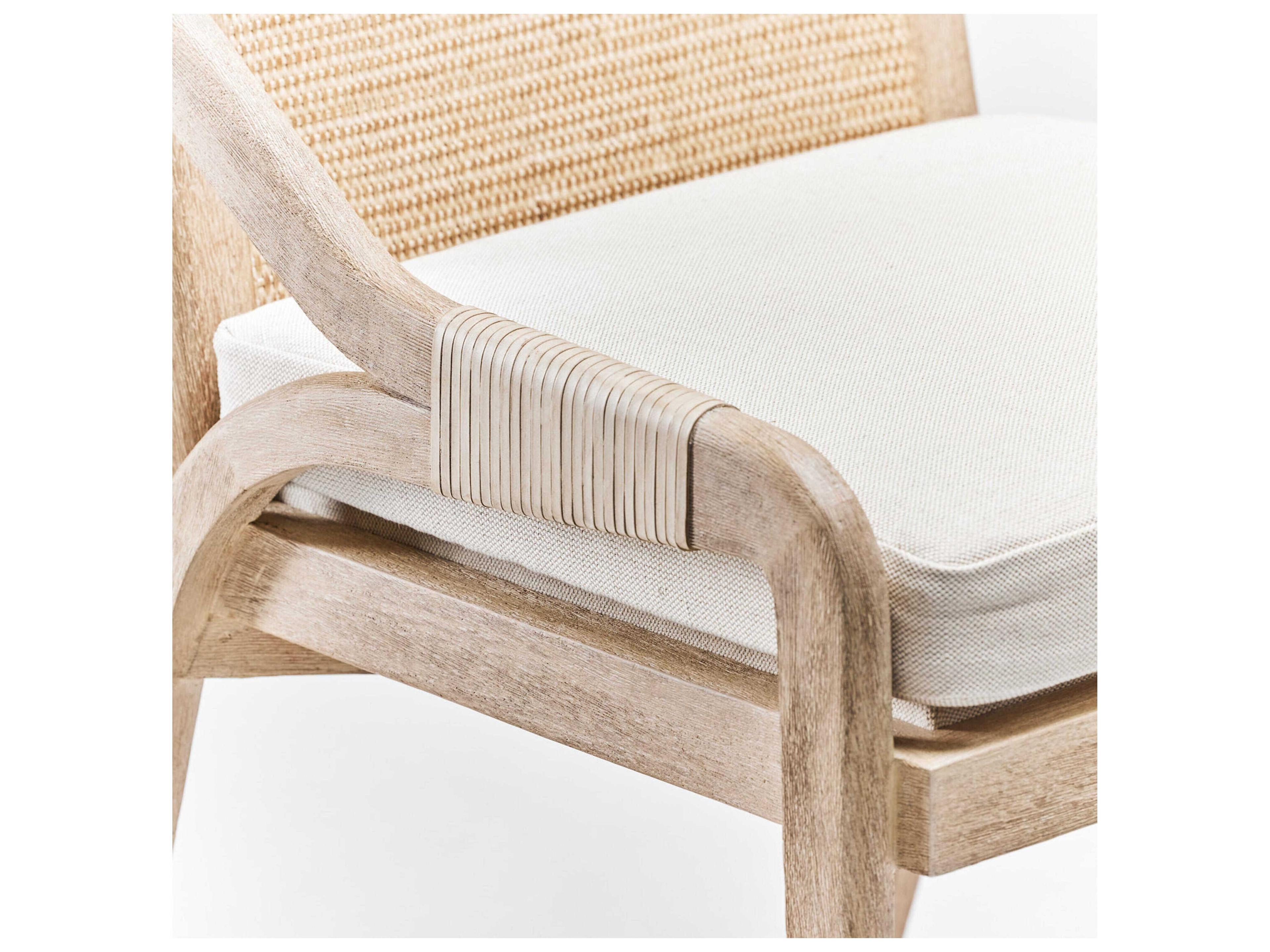 Interlude Home Delray Mahogany Wood Brown Upholstered Arm Dining Chair