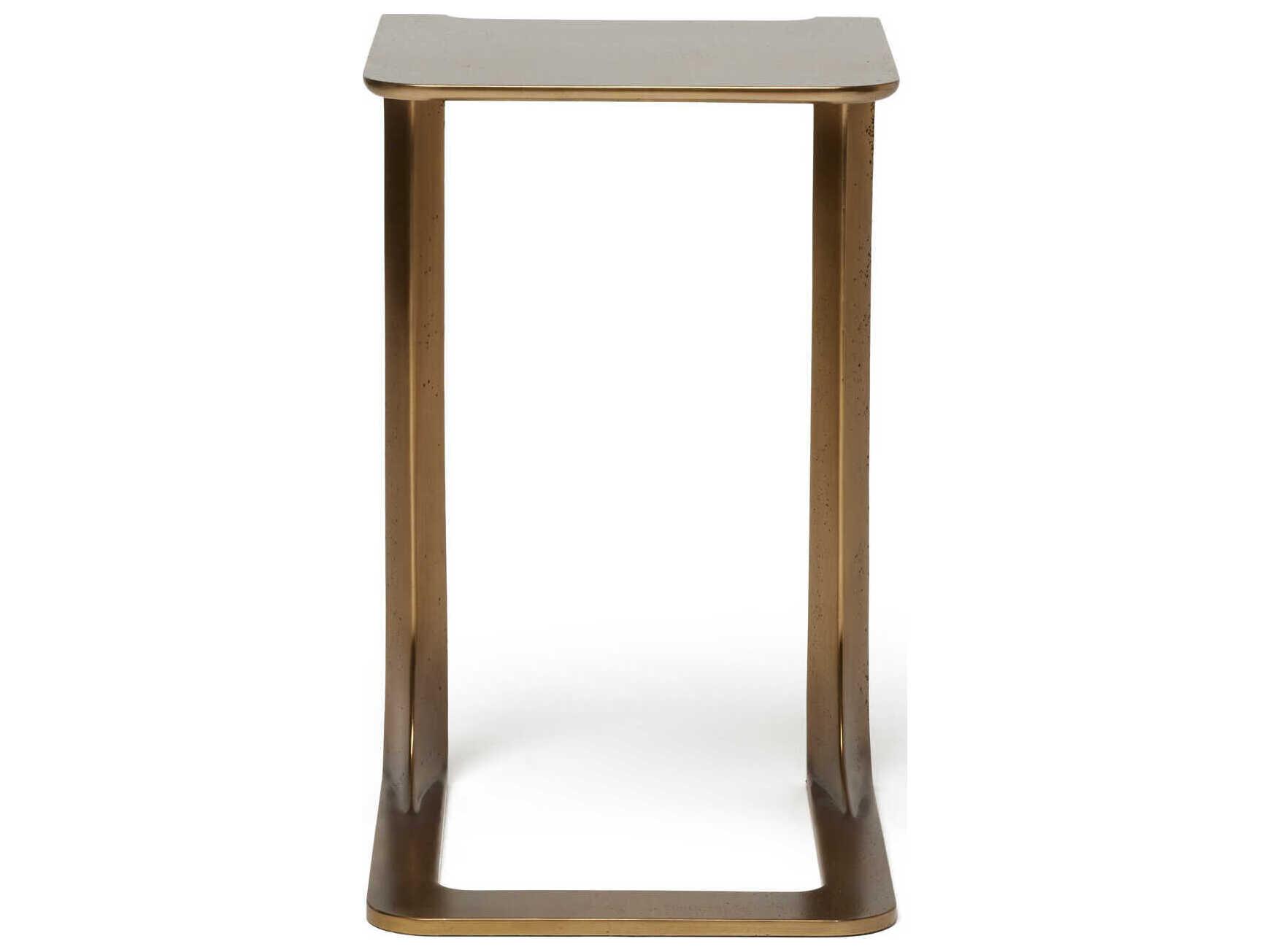 Interlude Home Oxford Rectangular Metal Golden Bronze End Table