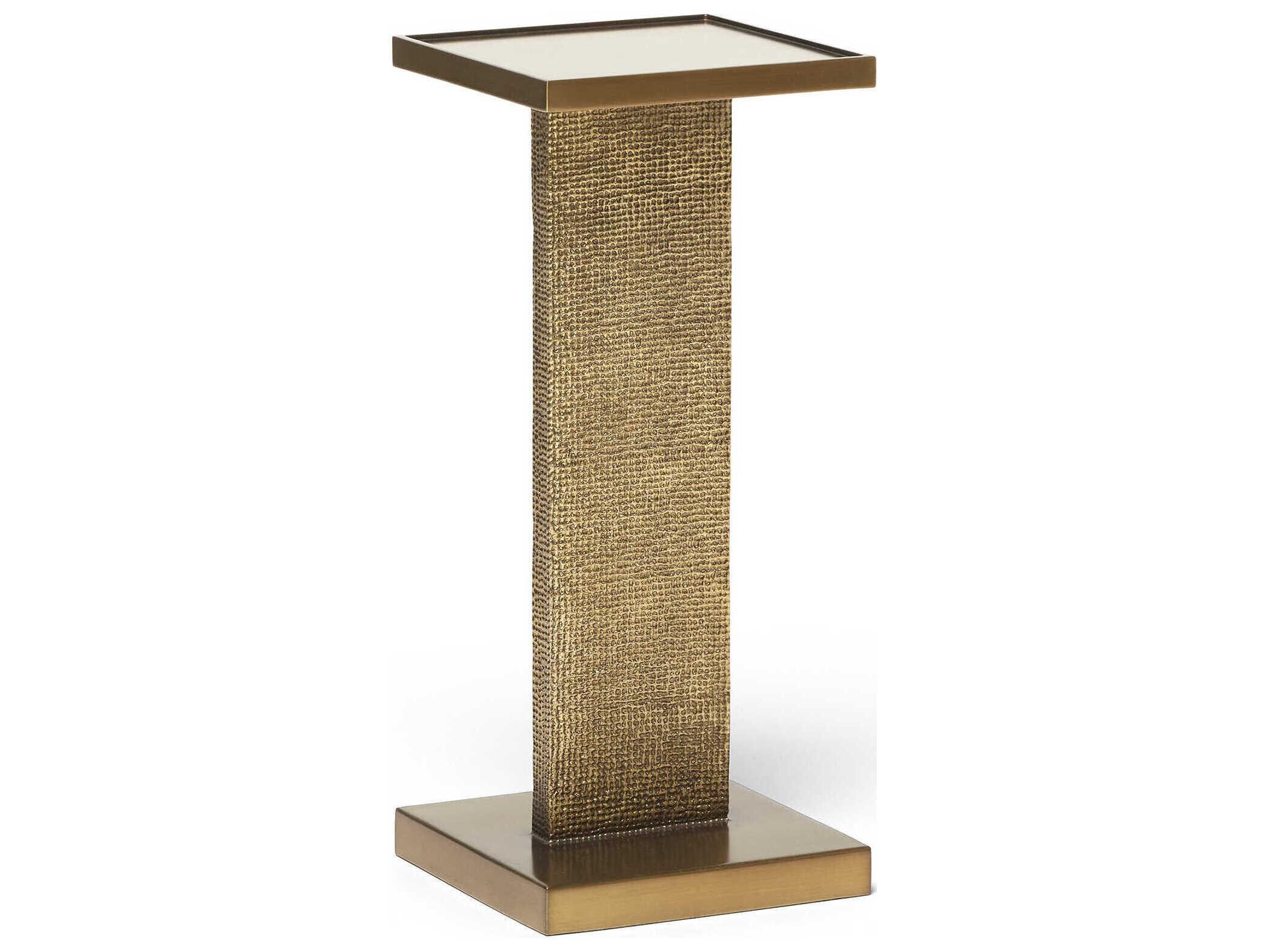 Interlude Home Greggs Square Metal Golden Bronze End Table