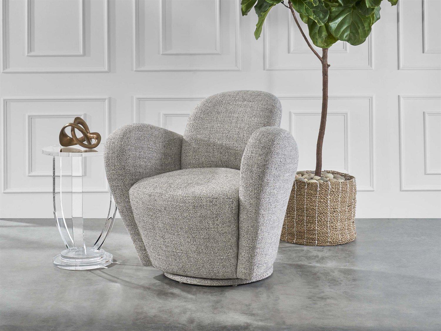 Interlude Home Round Clear End Table