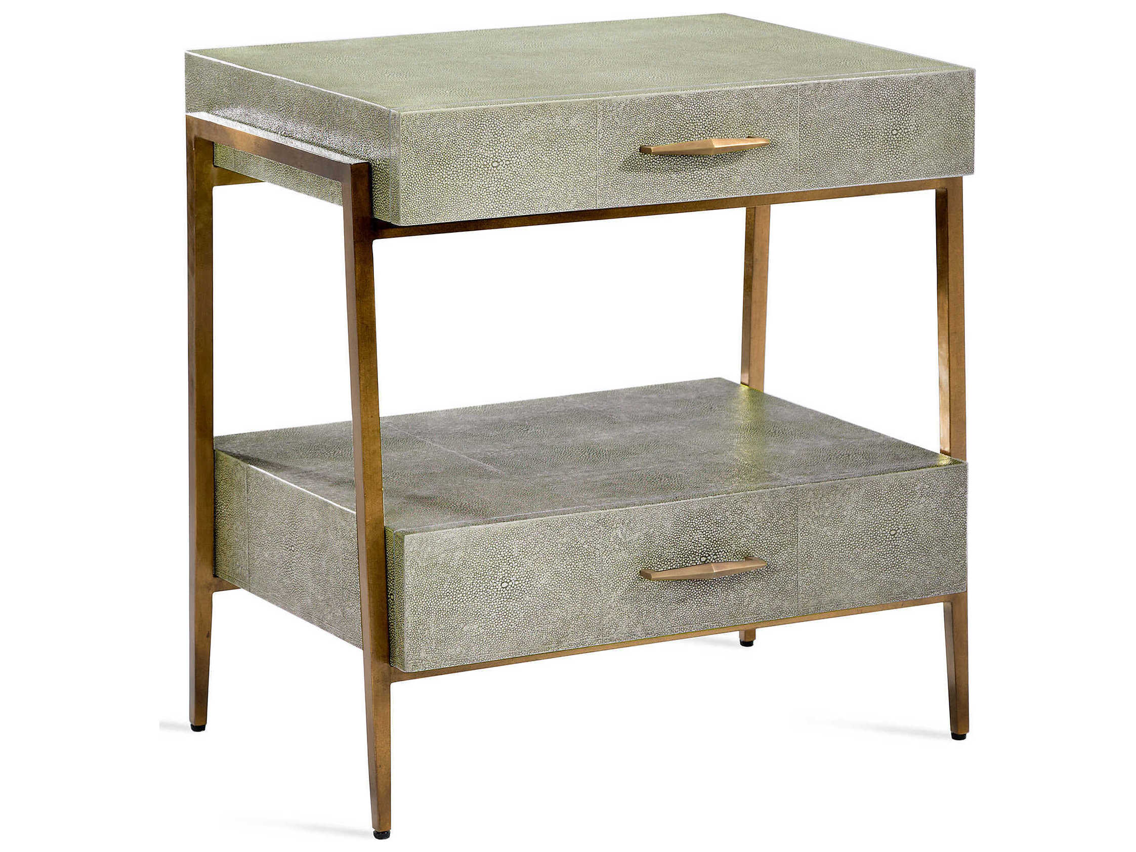 Interlude Home Morand 2-Drawers Gold Chest Nightstand