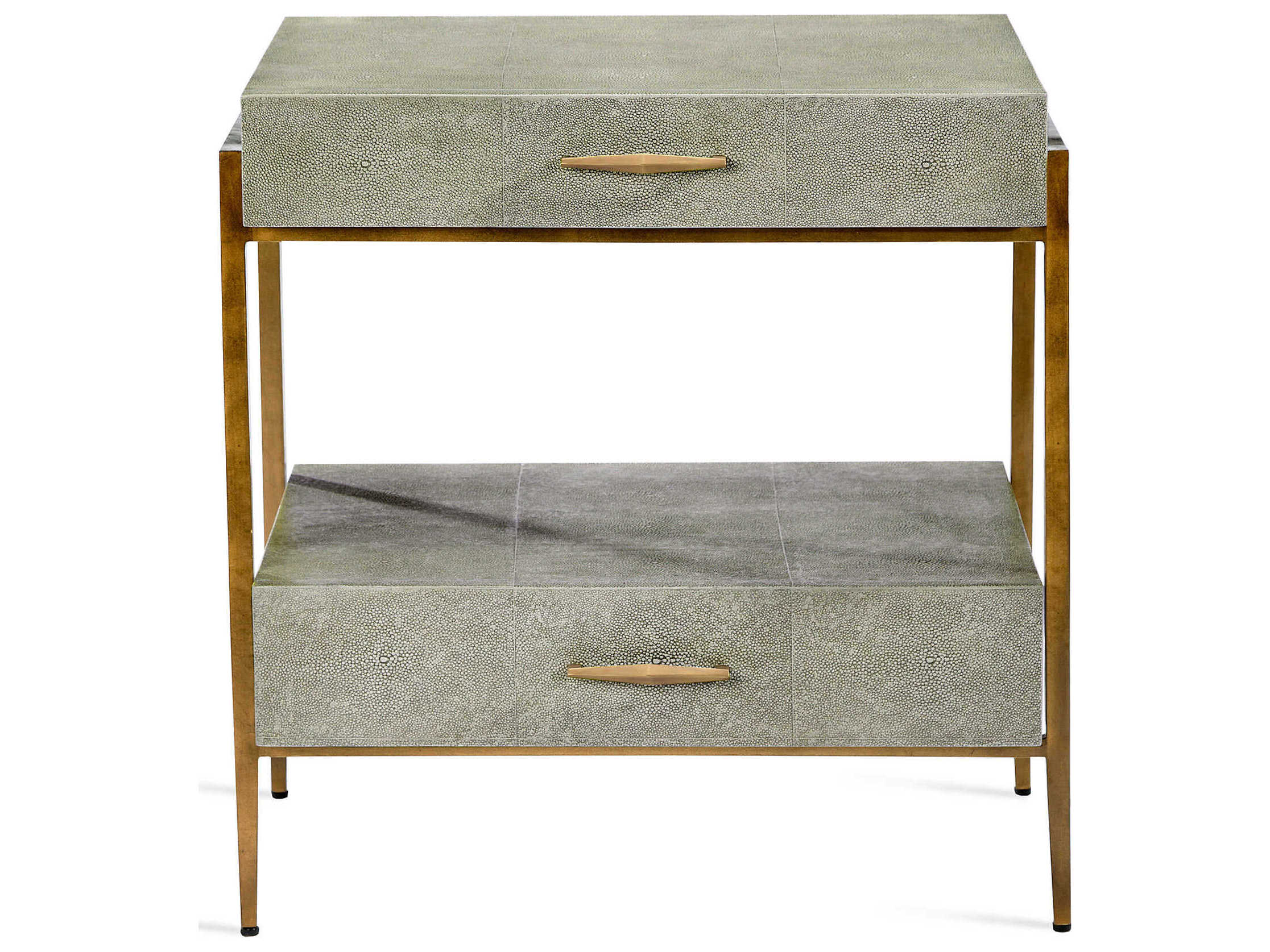 Interlude Home Morand 2-Drawers Gold Chest Nightstand