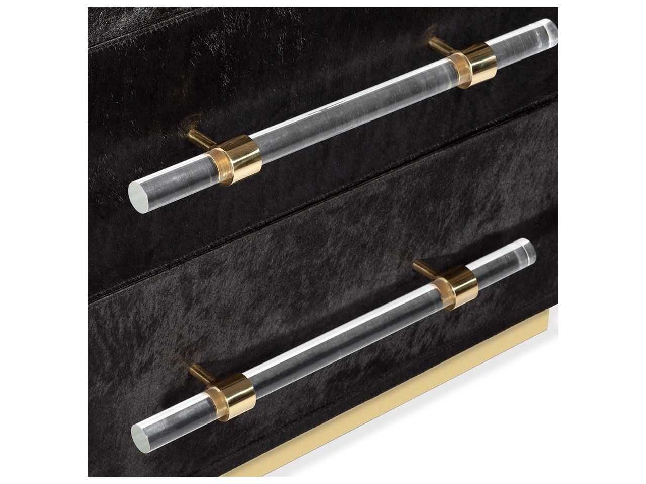 Interlude Home Cassian 3-Drawers Gold Chest Nightstand