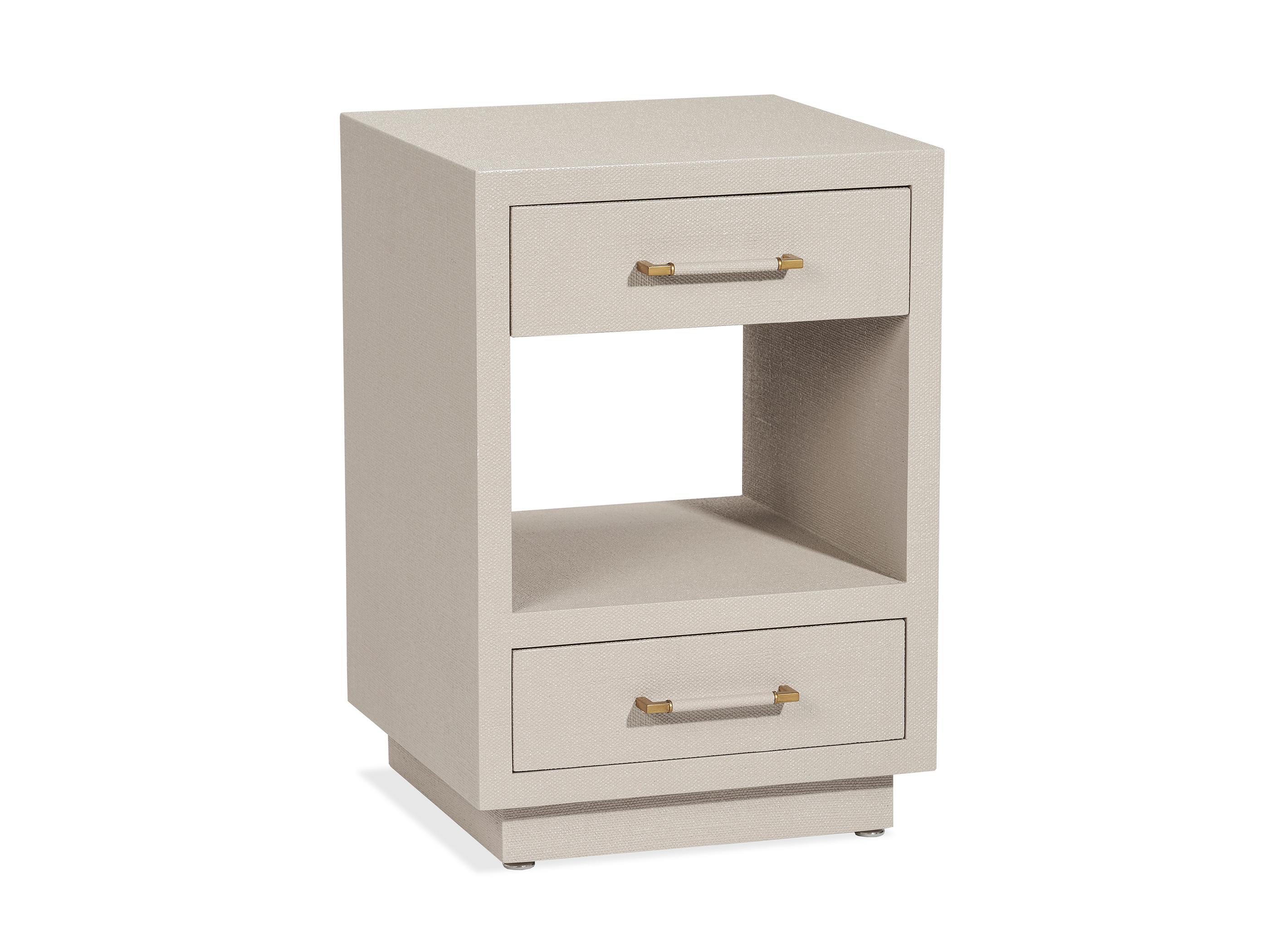 Interlude Home Taylor 2-Drawers Beige Chest Nightstand