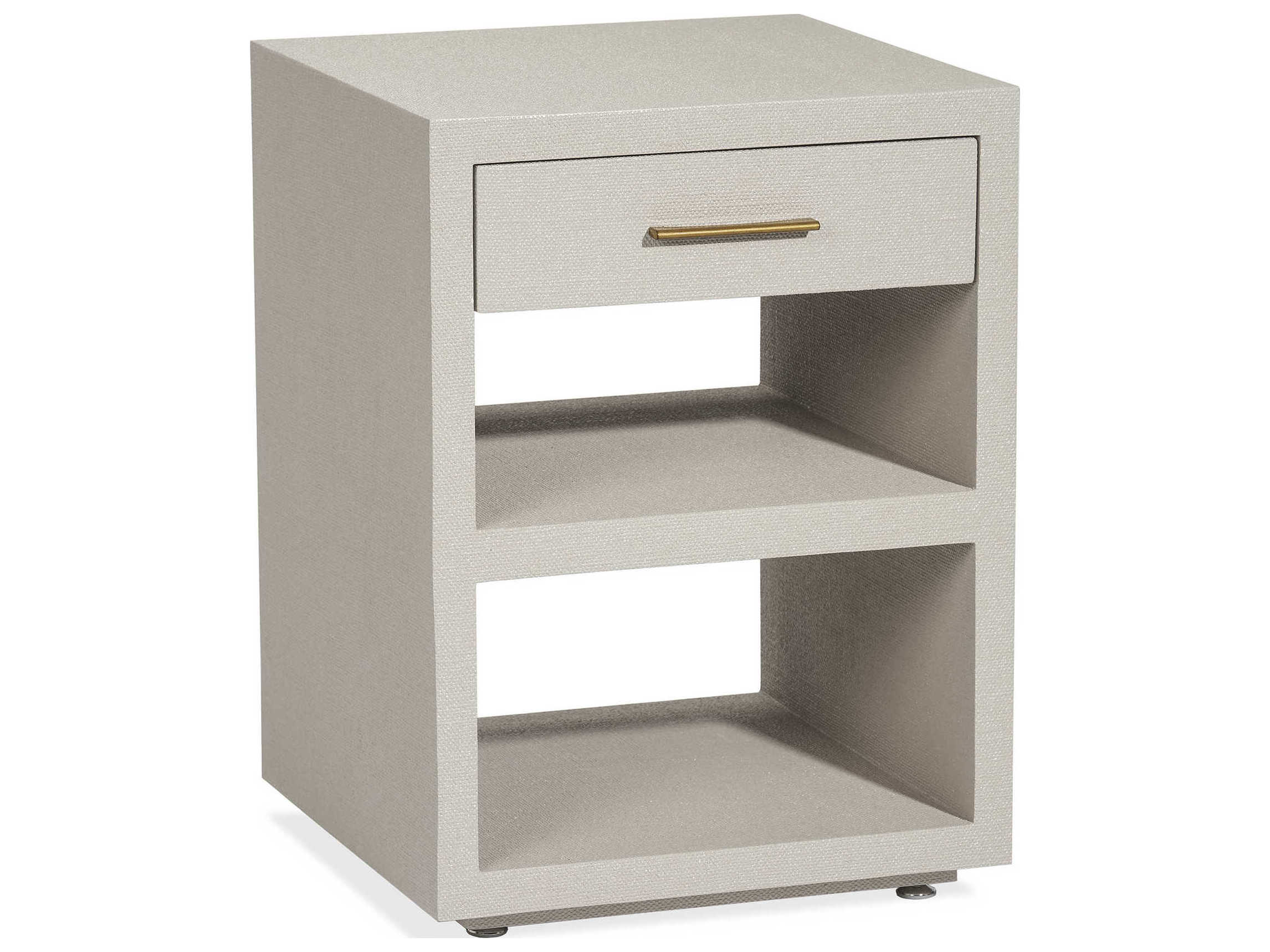 Interlude Home Livia 1-Drawer Beige Chest Nightstand
