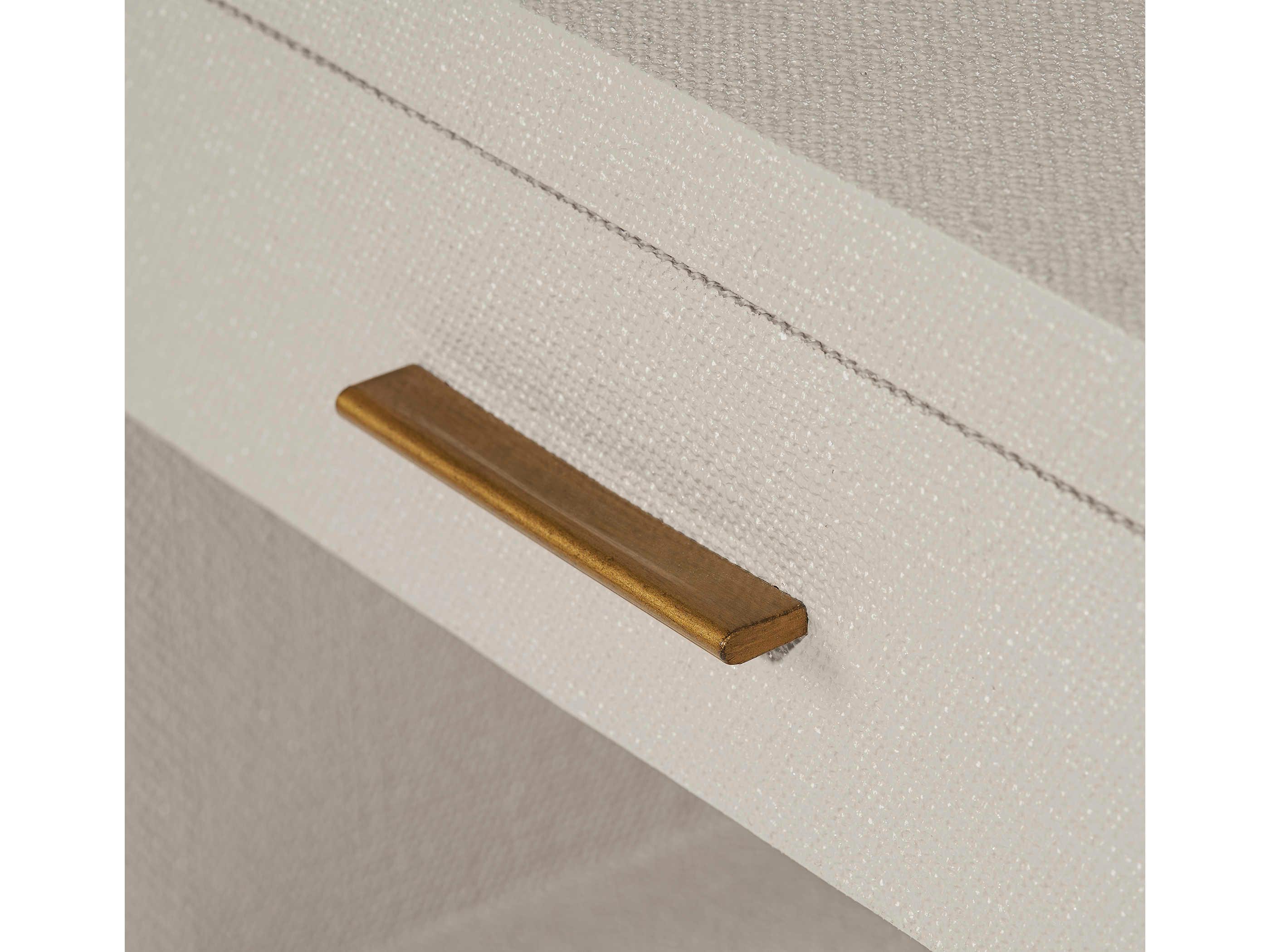 Interlude Home Livia 1-Drawer Beige Chest Nightstand