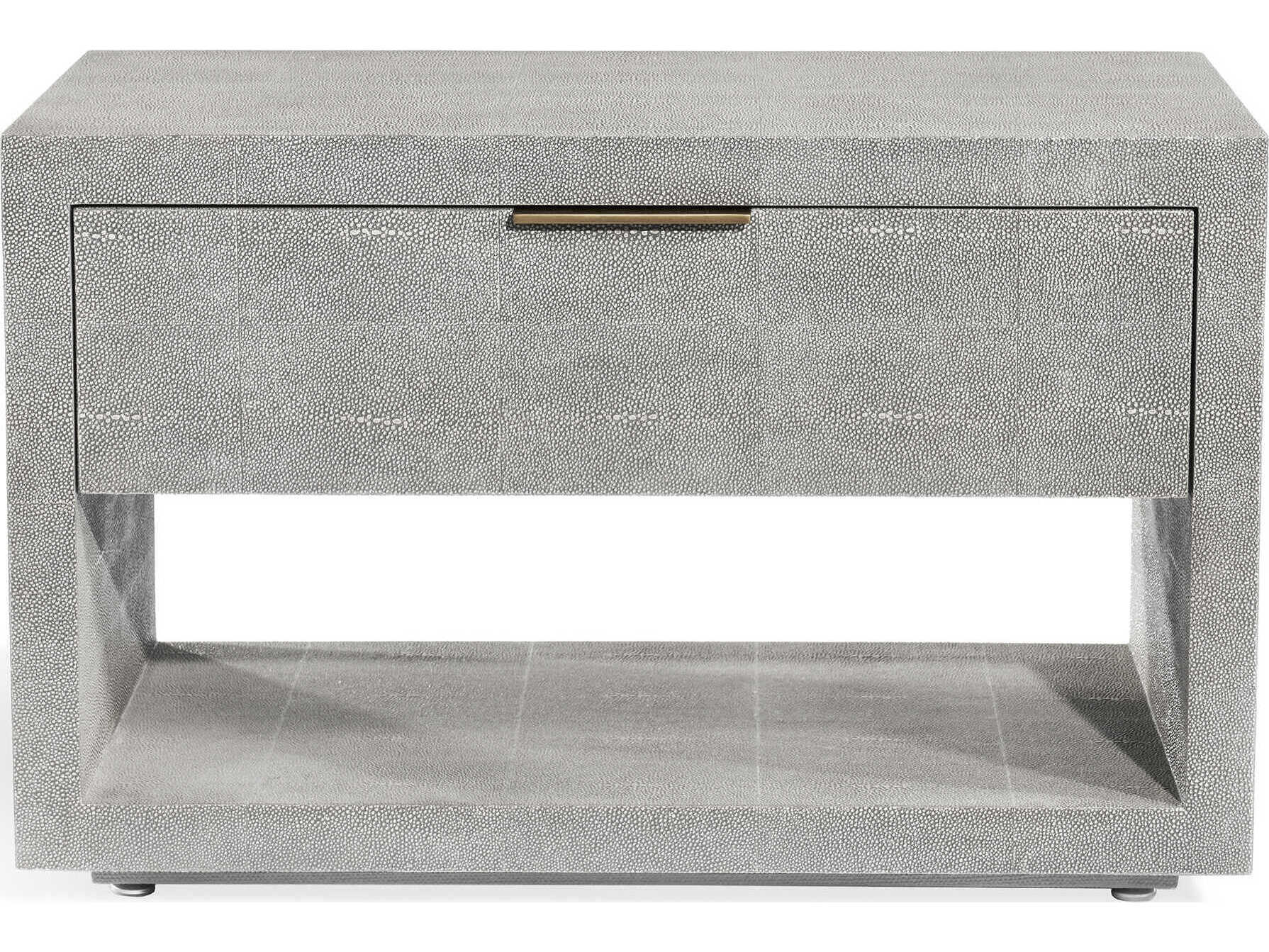 Interlude Home Montaigne 1-Drawer Gray Chest Nightstand