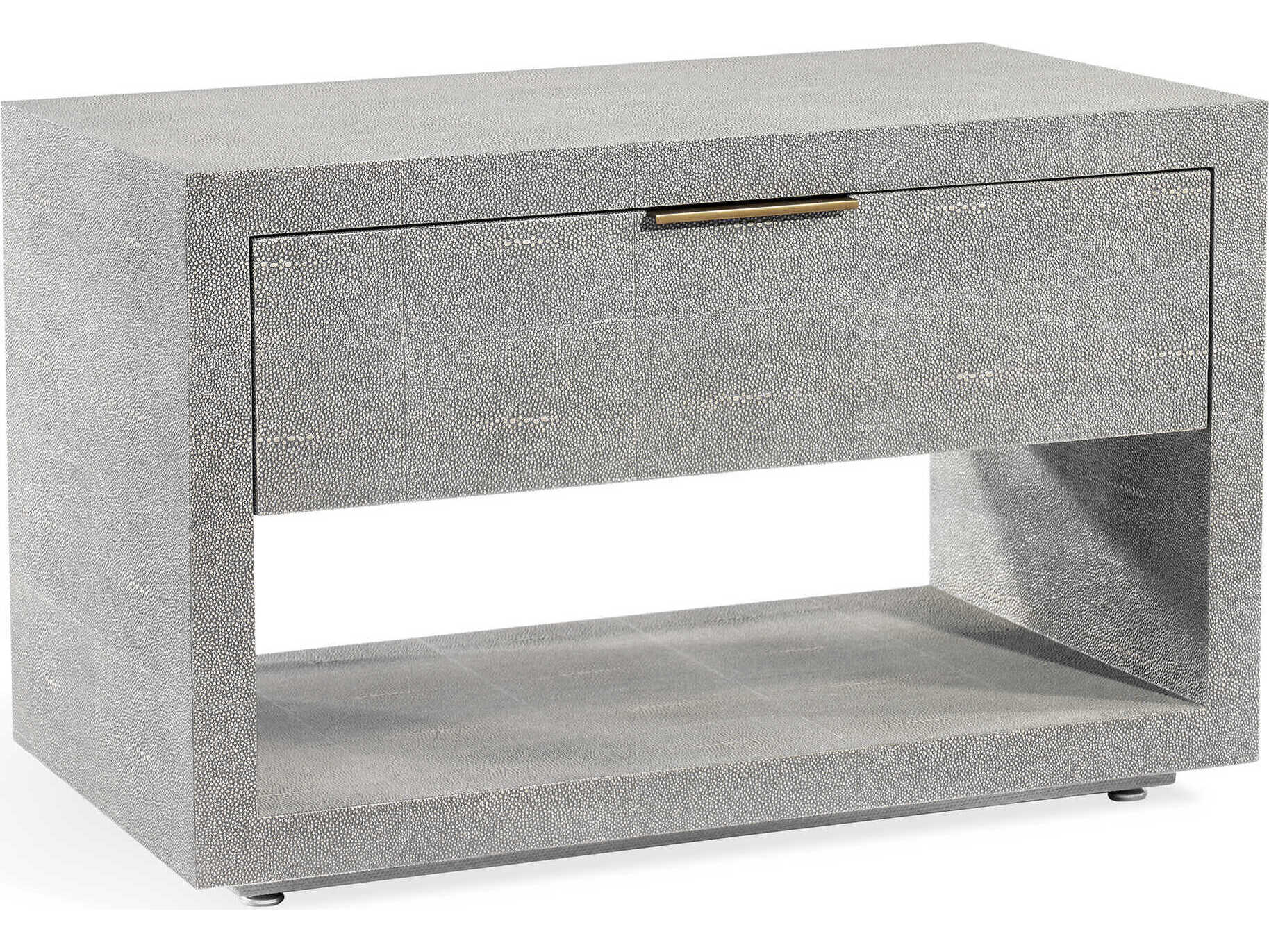 Interlude Home Montaigne 1-Drawer Gray Chest Nightstand