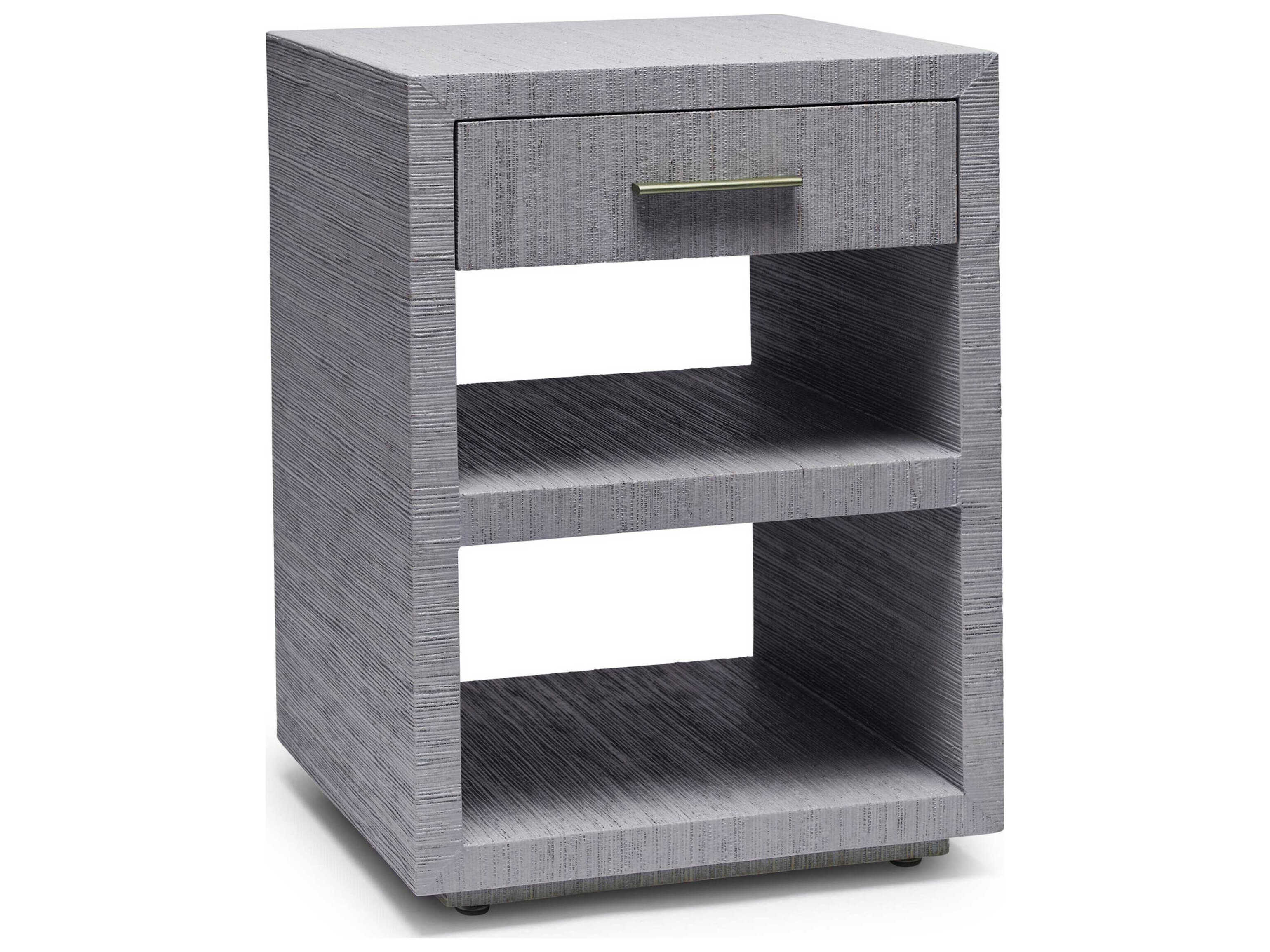 Interlude Home Livia 1-Drawer Gray Chest Nightstand