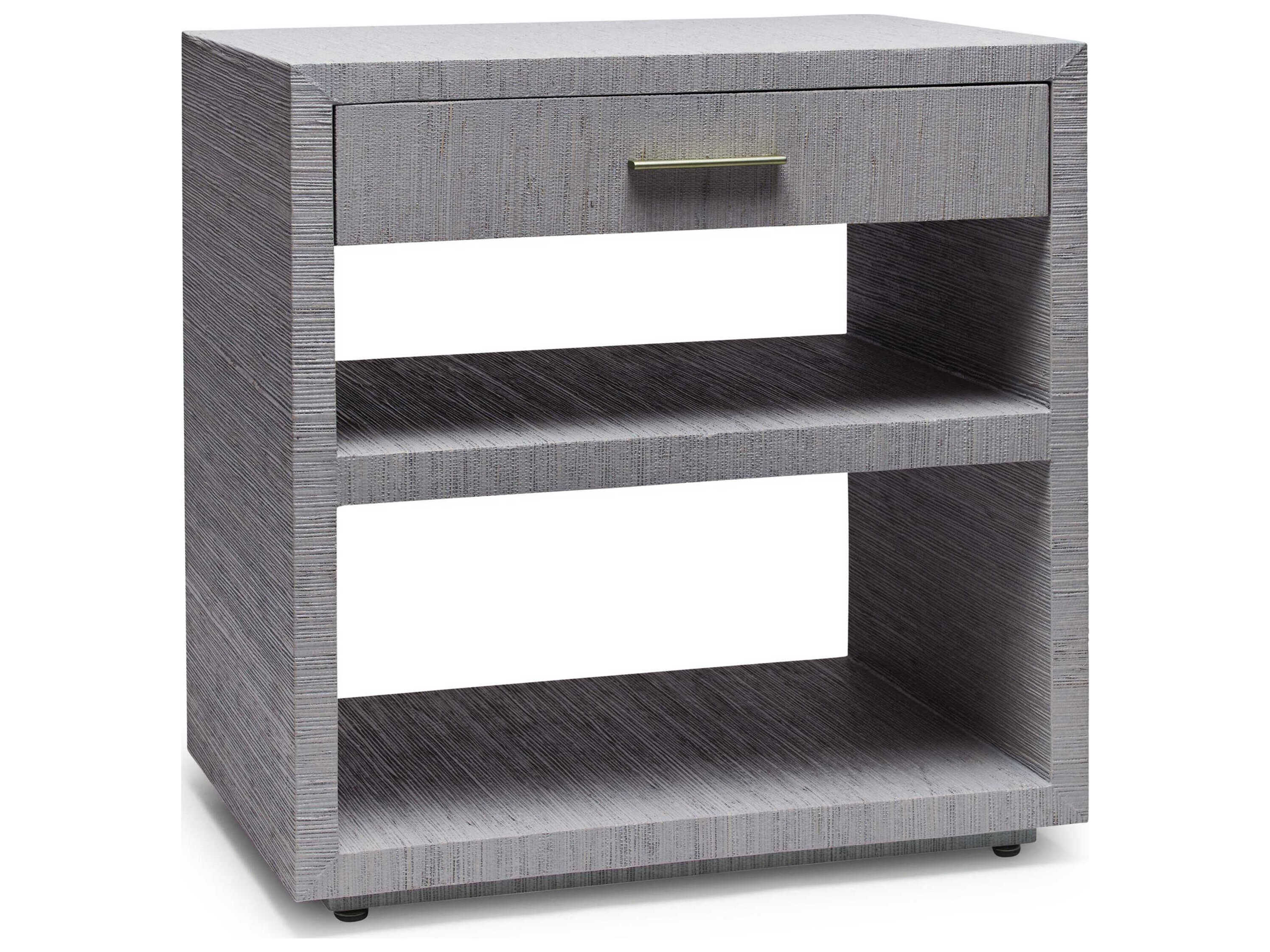 Interlude Home Livia 1-Drawer Gray Chest Nightstand