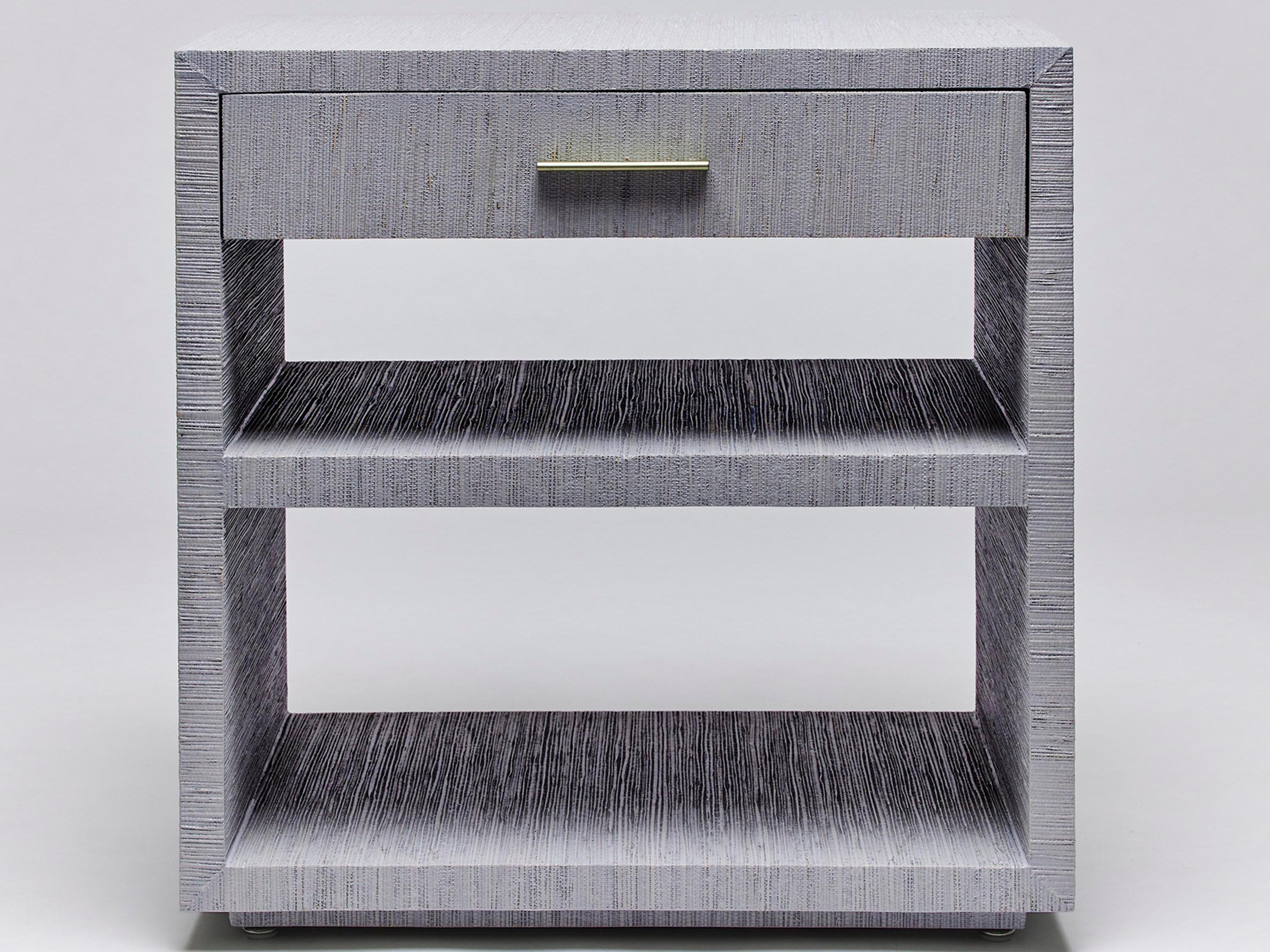 Interlude Home Livia 1-Drawer Gray Chest Nightstand