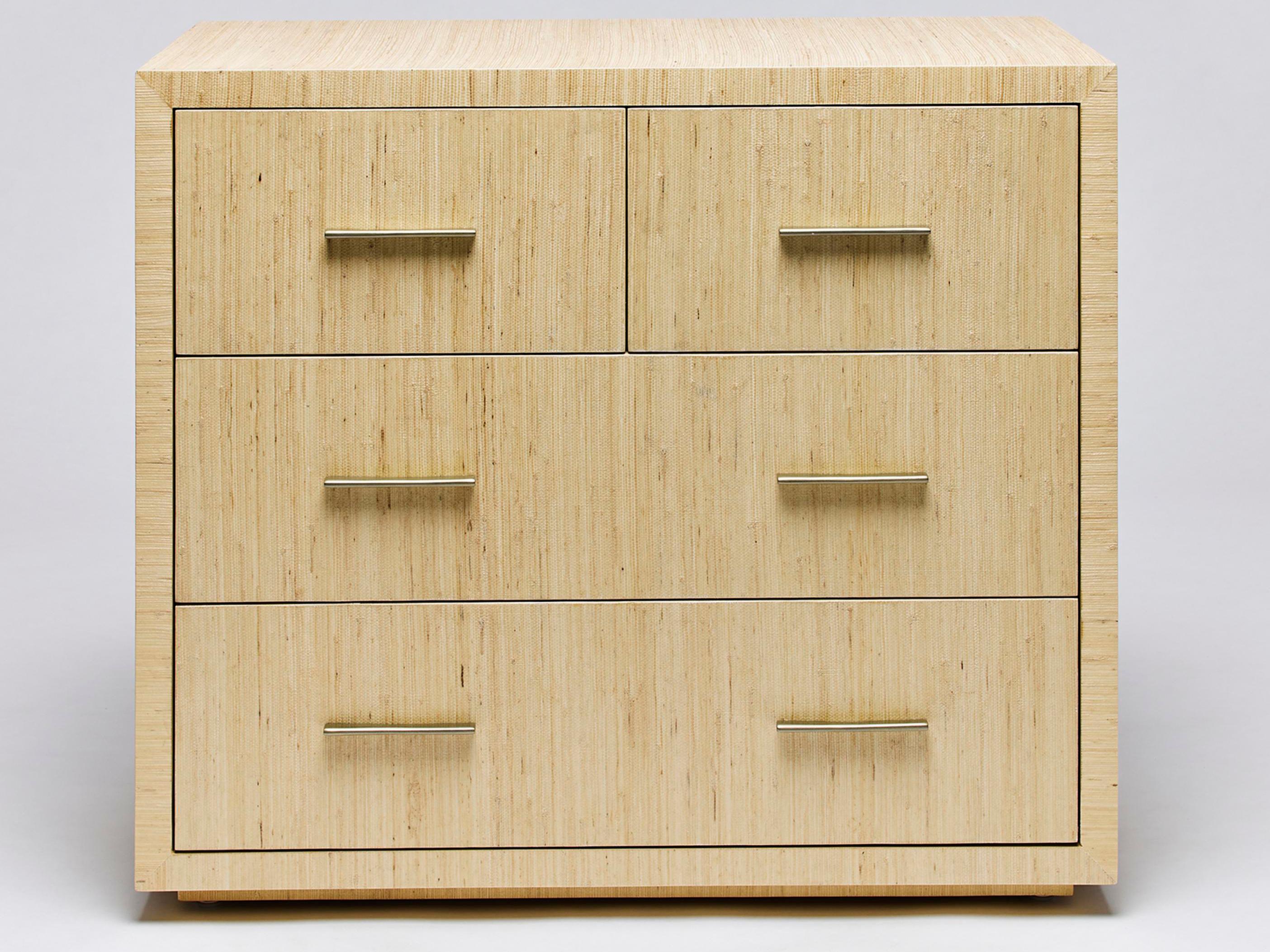 Interlude Home Livia 4-Drawers Natural Champagne Silver Accent Chest